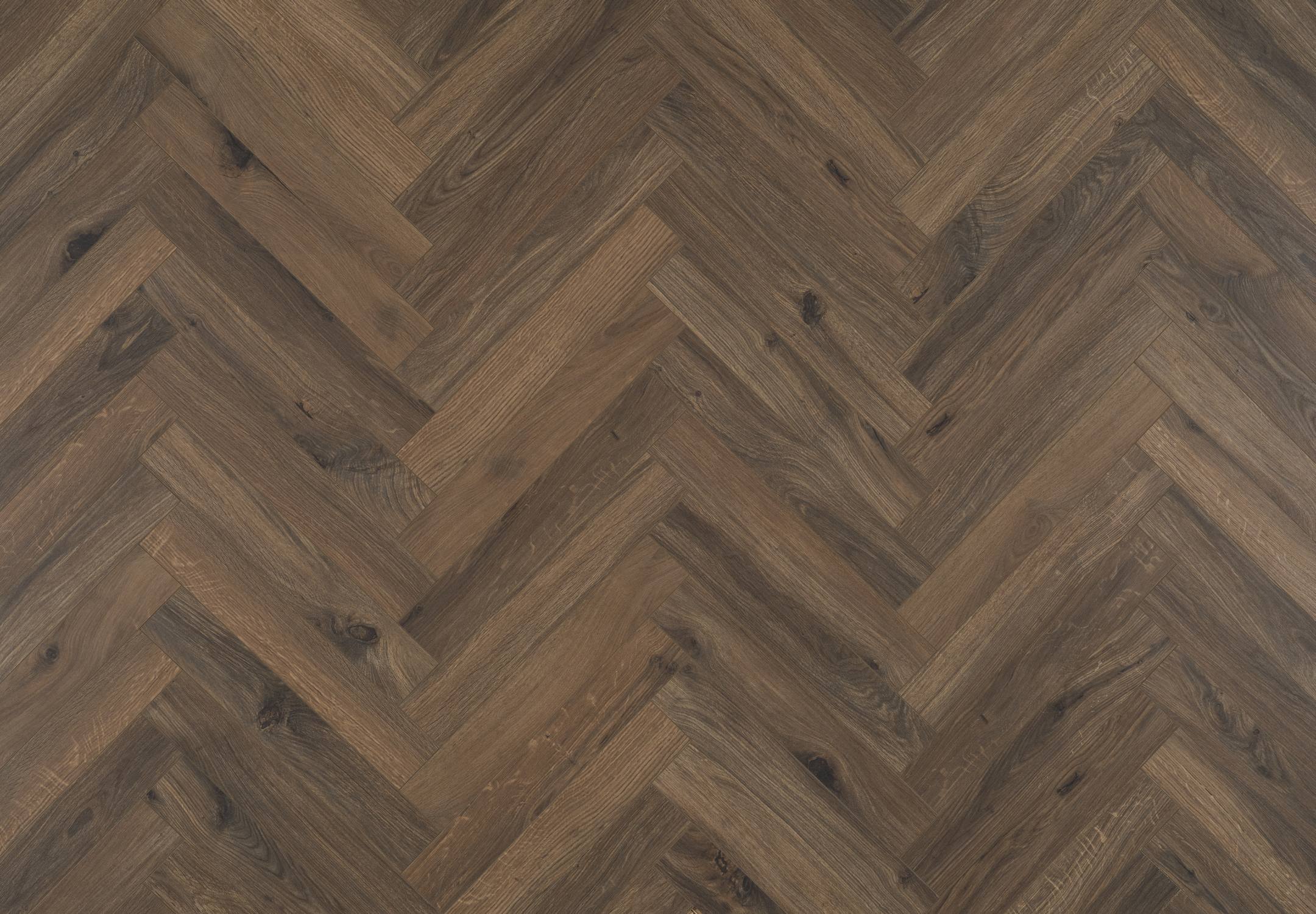 Gyant Dark Brown Wood Herringbone