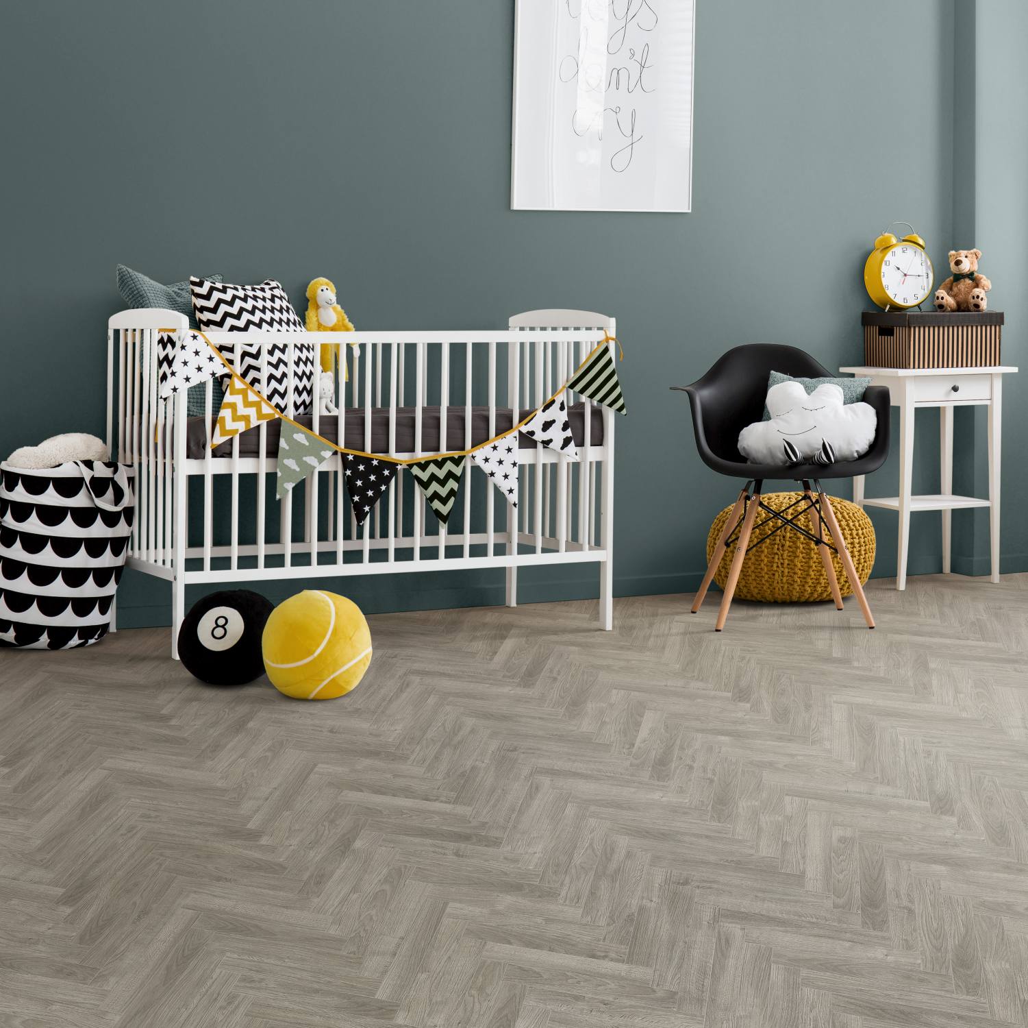 Java Light Grey Wood Herringbone