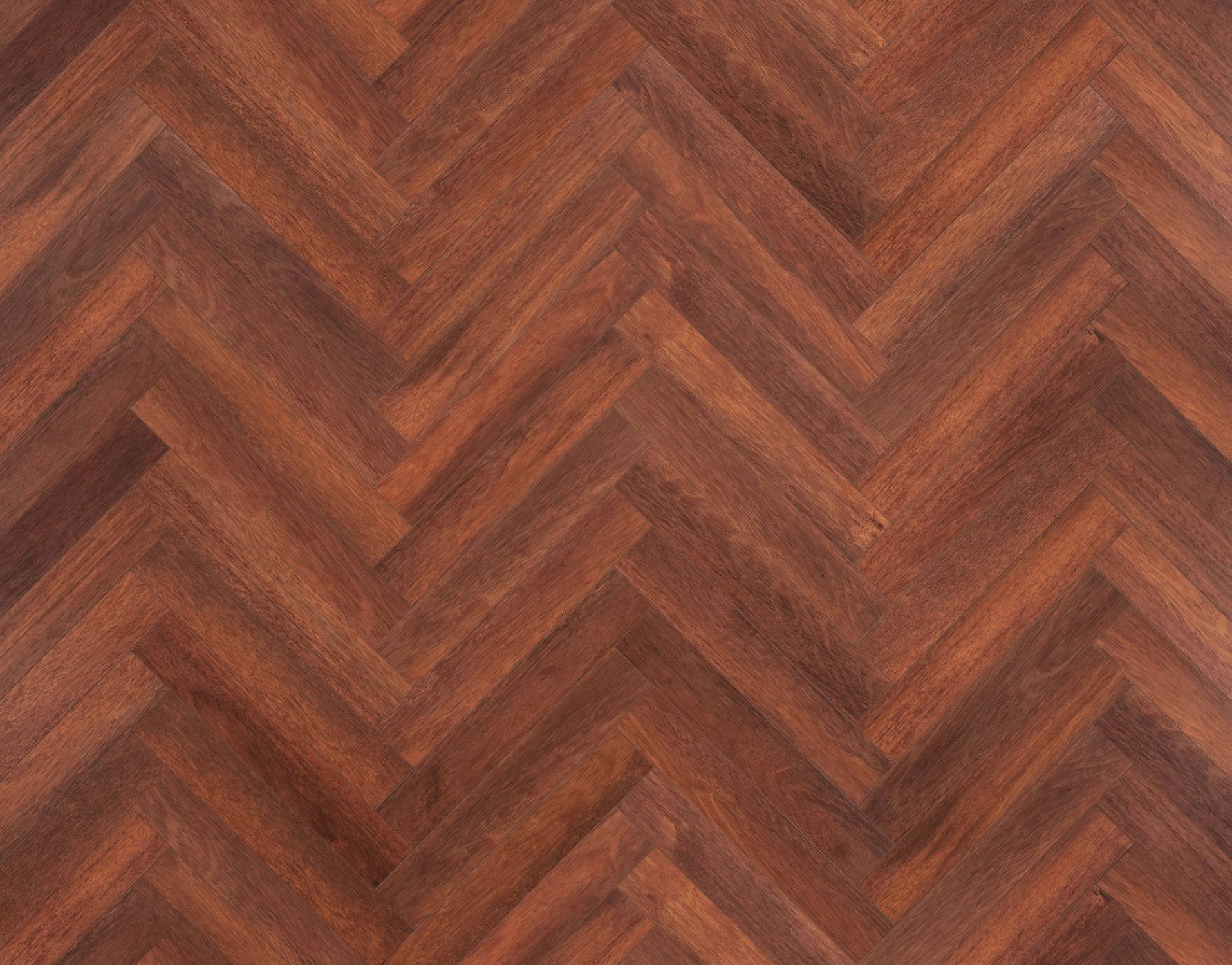 Merbau Brown Wood Herringbone