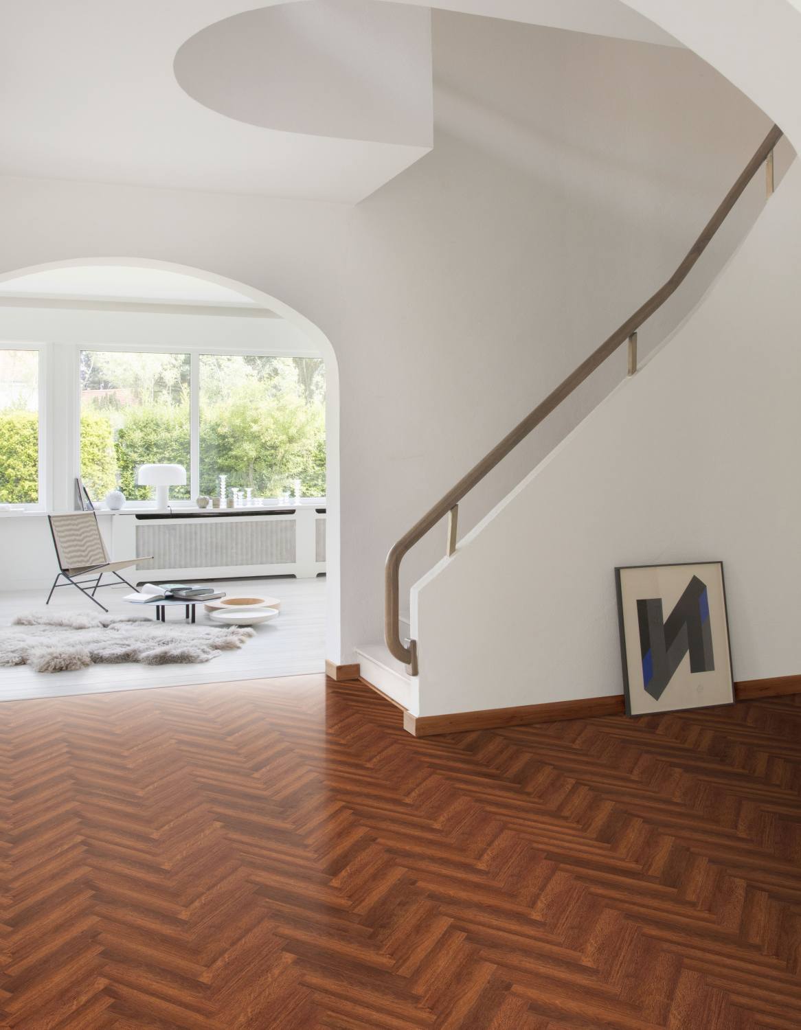 Merbau Brown Wood Herringbone