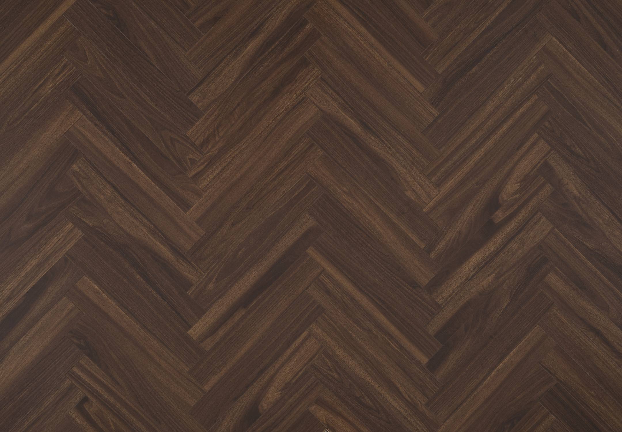 Walnut Brown Wood Herringbone