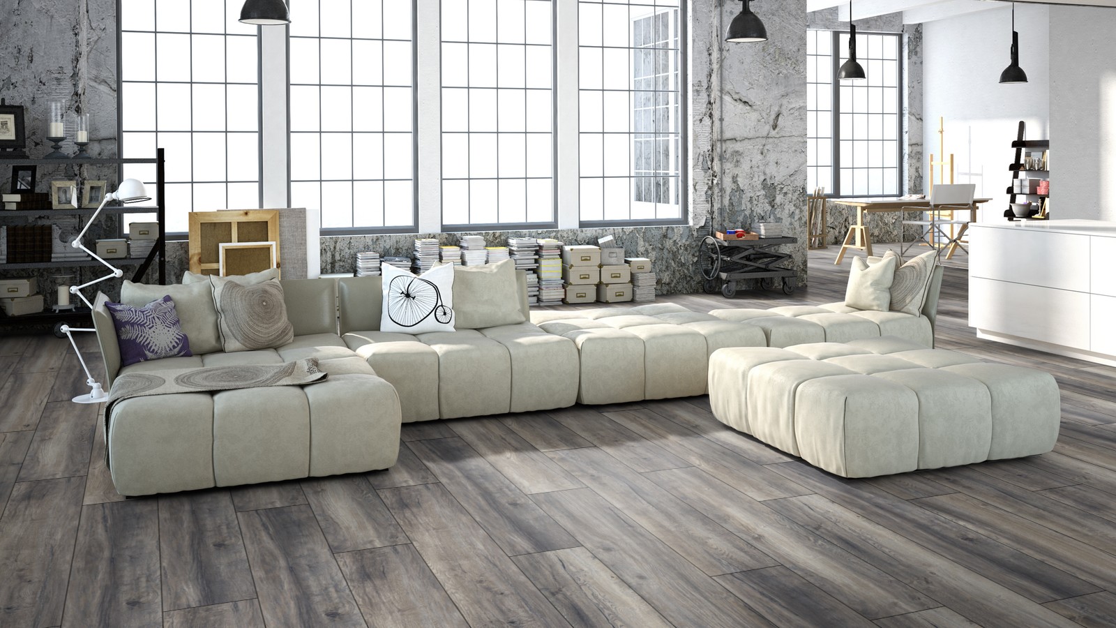 Exquisit Plus Harbour Oak Grey