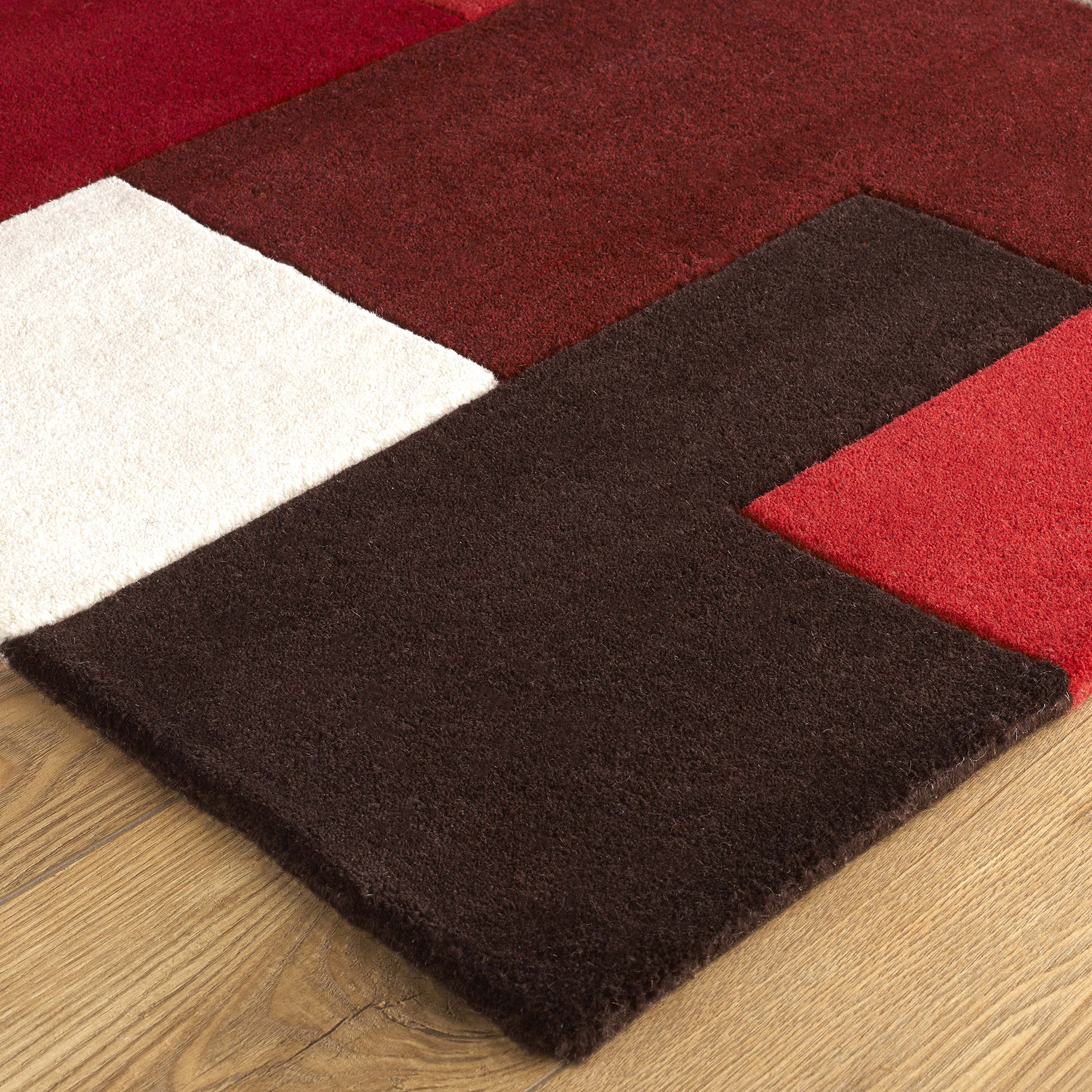 Lexus Geometric Rug - Red