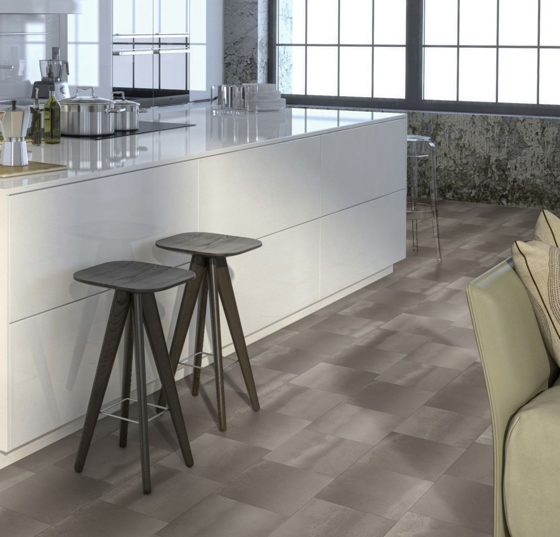 Montana Tile Vinyl - Slate Montana Tile Vinyl - Slate