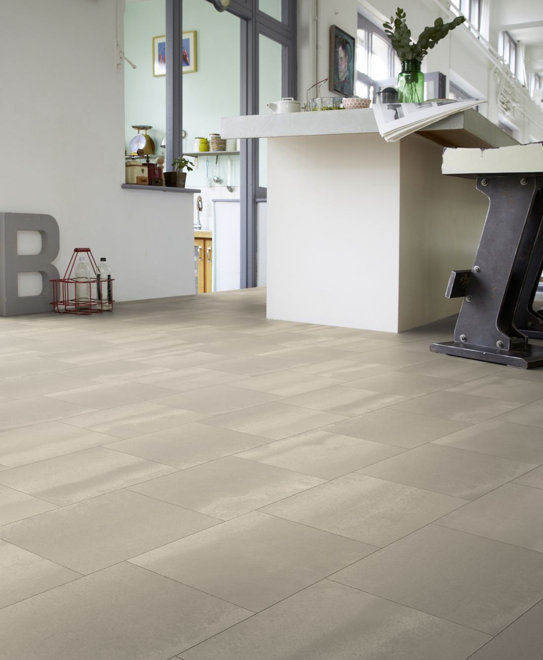 Montana Vinyl - Concrete Tile Montana Vinyl - Concrete Tile