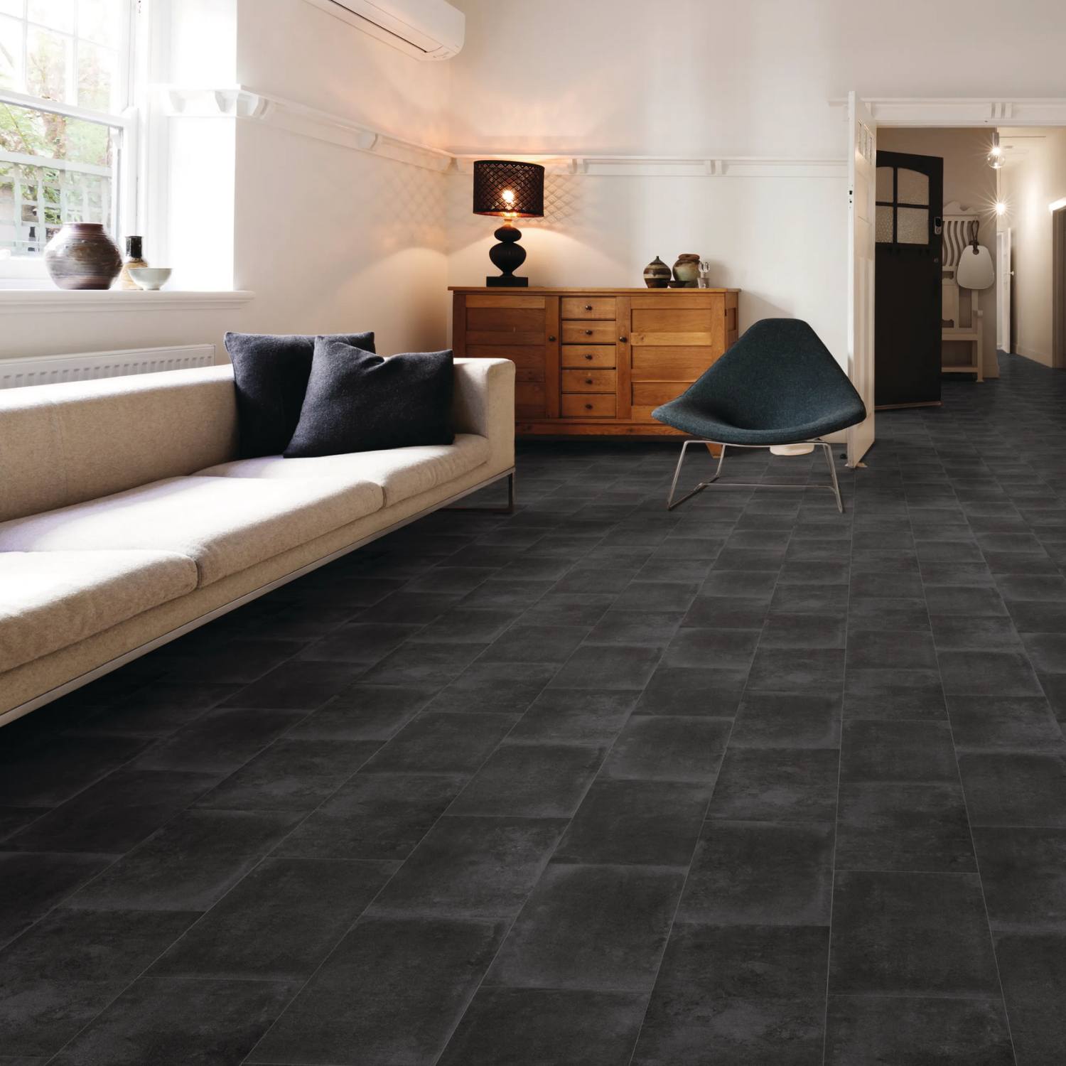 HarlemTex Tile Vinyl - Clayton Onyx HarlemTex Tile Vinyl - Clayton Onyx