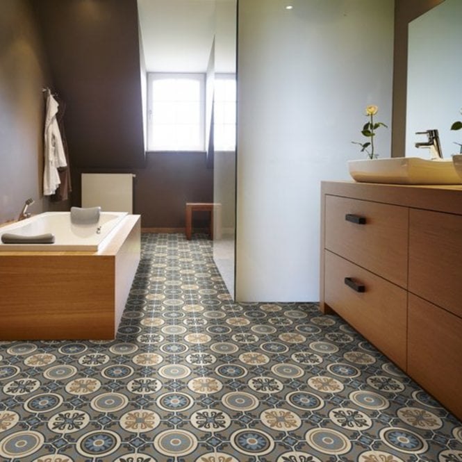 Retro Vinyl Lisbon Brown 761 Victorian Effect Flooring Retro Vinyl Lisbon Brown 761, Retro Vinyl Flooring Uk