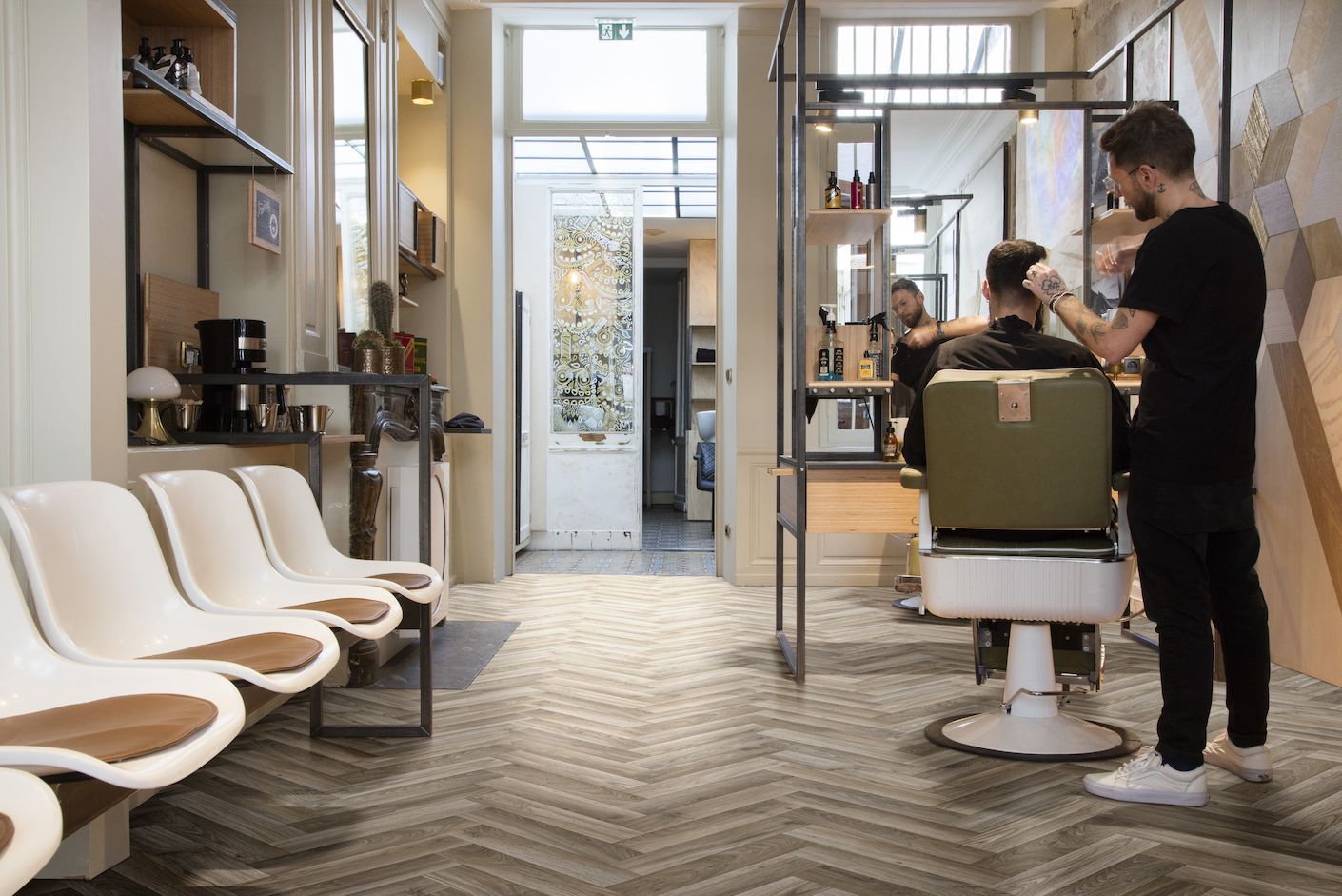 Xtreme Vinyl - Oak Chevron Grey Beige 913M Xtreme Vinyl - Oak Chevron Grey Beige 913M