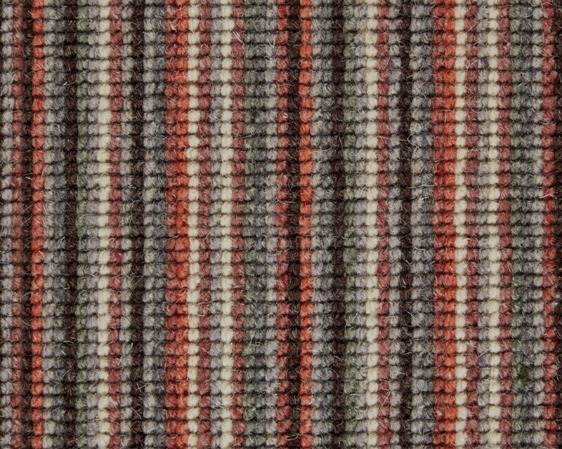 Mississippi Wool Loop Stripes Carpet - WS142 Warm Clay