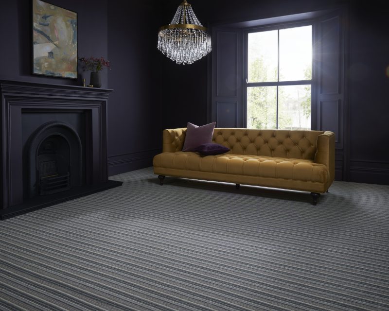 Mississippi Wool Loop Stripes Carpet - WS148 Dark Oil