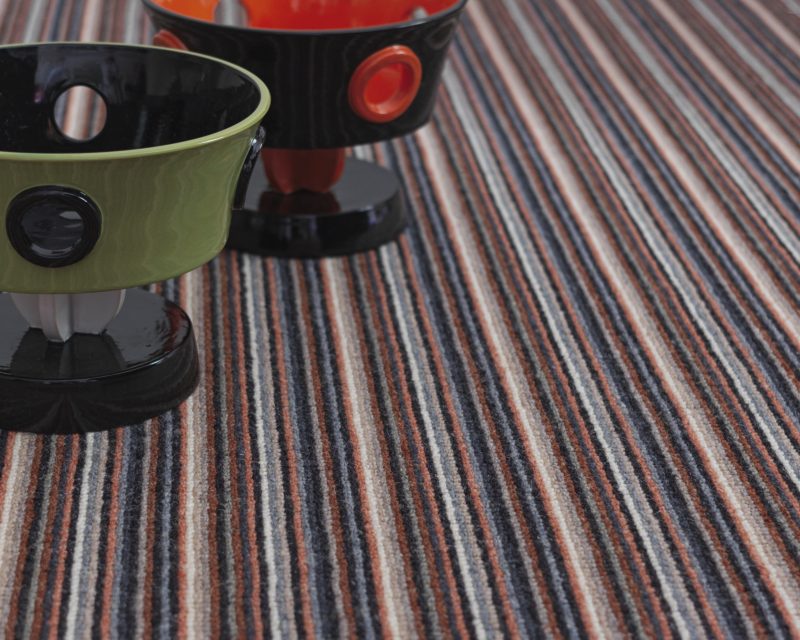 Mississippi Wool Loop Stripes Carpet - WS149 Indigo Russet
