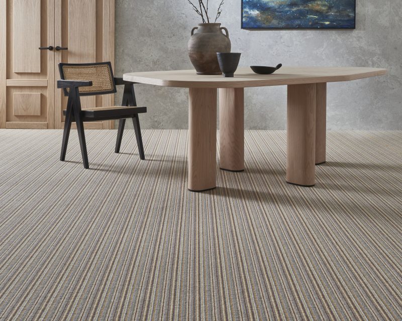 Mississippi Wool Loop Stripes Carpet - WS222 Chai Blue