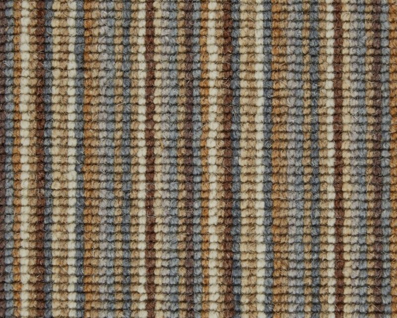 Mississippi Wool Loop Stripes Carpet - WS222 Chai Blue