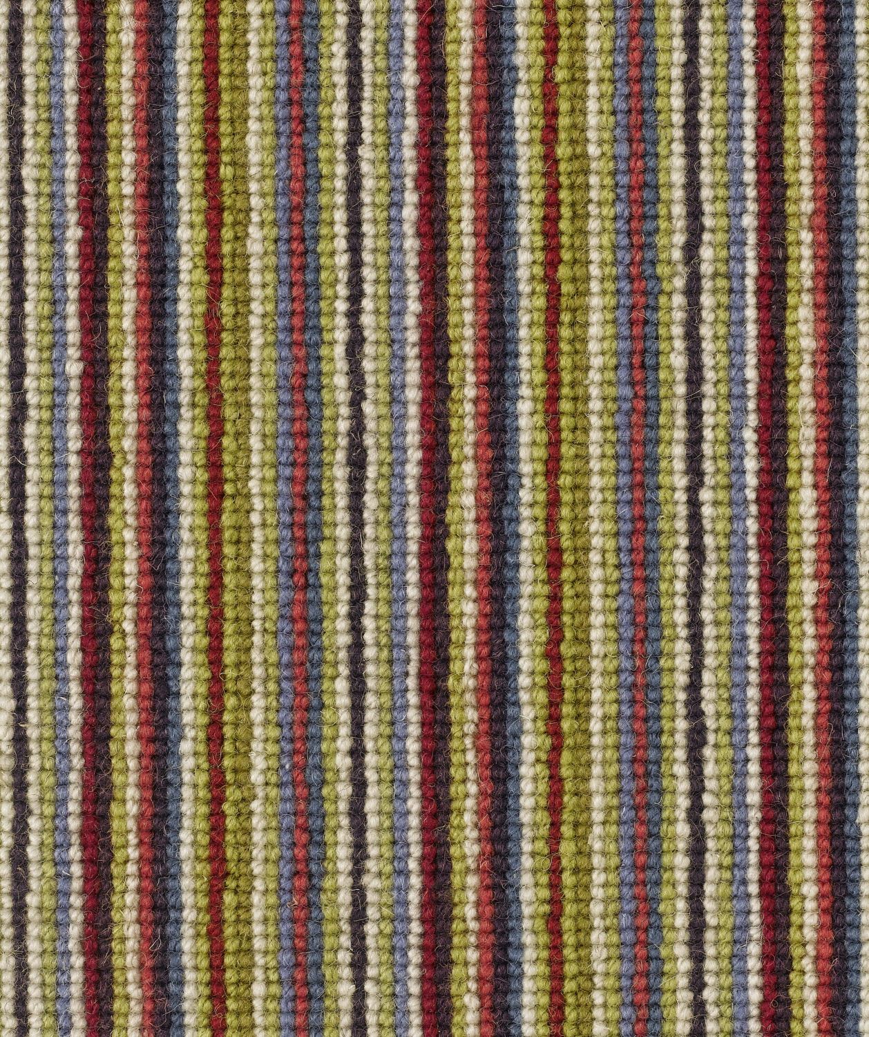 Mississippi Wool Loop Stripes Carpet - WS114 Lime Red