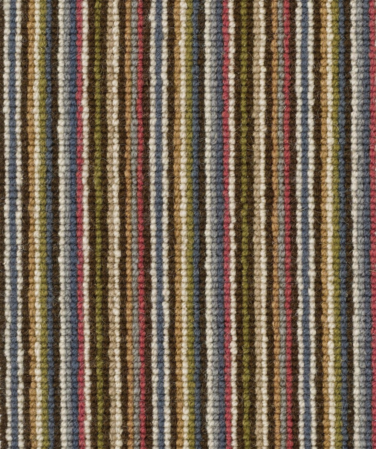 Mississippi Wool Loop Stripes Carpet - WS115 Chocolate Blue