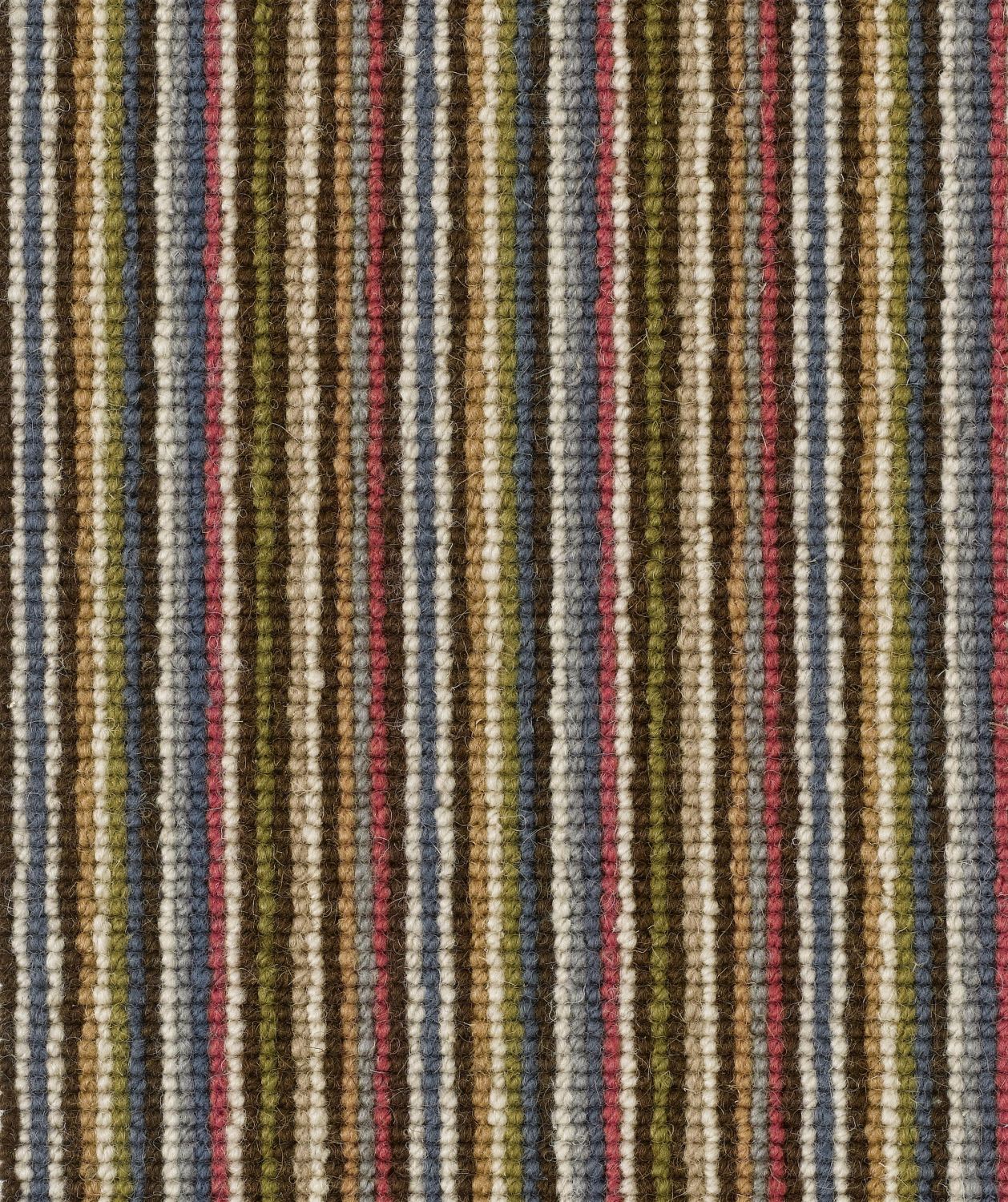 Mississippi Wool Loop Stripes Carpet - WS115 Chocolate Blue Mississippi Wool Loop Stripes Carpet - WS115 Chocolate Blue