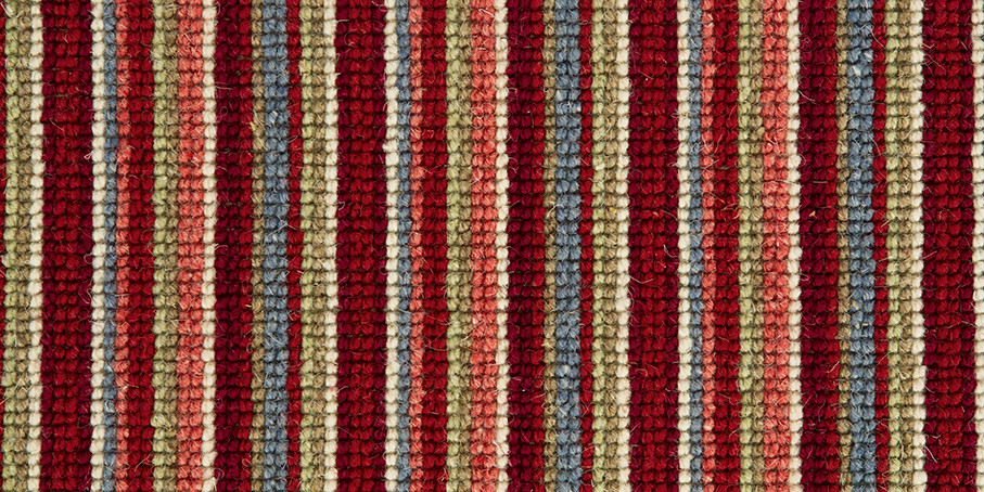 Mississippi Wool Loop Stripes Carpet - Burgundy Blue 111 Mississippi Wool Loop Stripes Carpet - Burgundy Blue 111