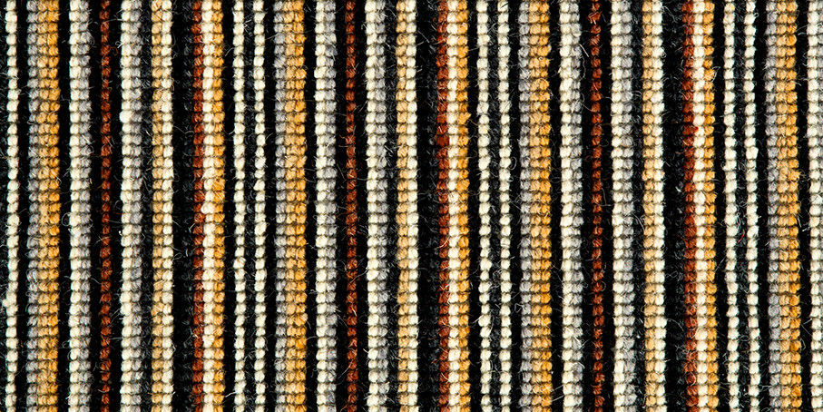 Mississippi Wool Loop Stripes Carpet - Copper Black 121 Mississippi Wool Loop Stripes Carpet - Copper Black 121