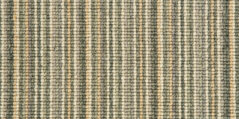 Mississippi Wool Loop Stripes Carpet - Jade Cream 118 Mississippi Wool Loop Stripes Carpet - Jade Cream 118