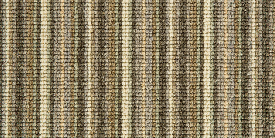 Mississippi Wool Loop Stripes Carpet - Khaki Cream 108 Mississippi Wool Loop Stripes Carpet - Khaki Cream 108