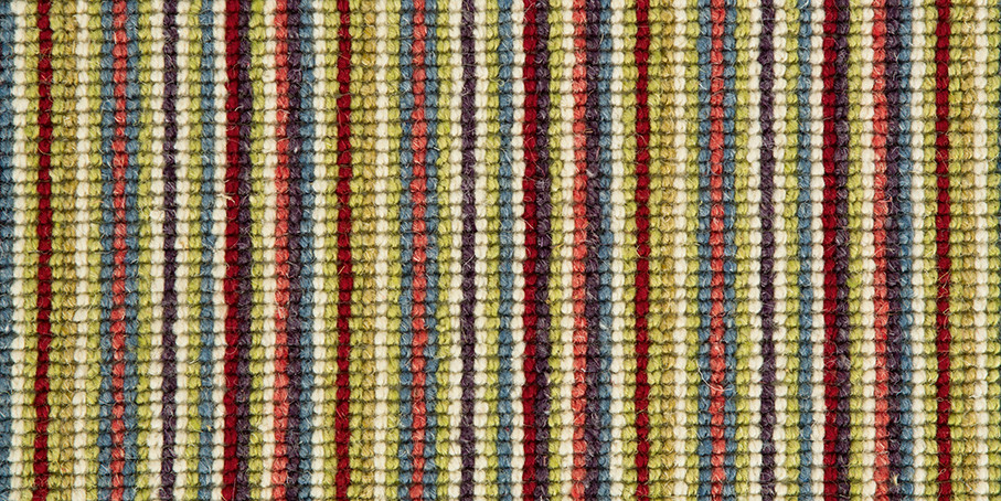 Mississippi Wool Loop Stripes Carpet - Lime Red 114 Mississippi Wool Loop Stripes Carpet - Lime Red 114