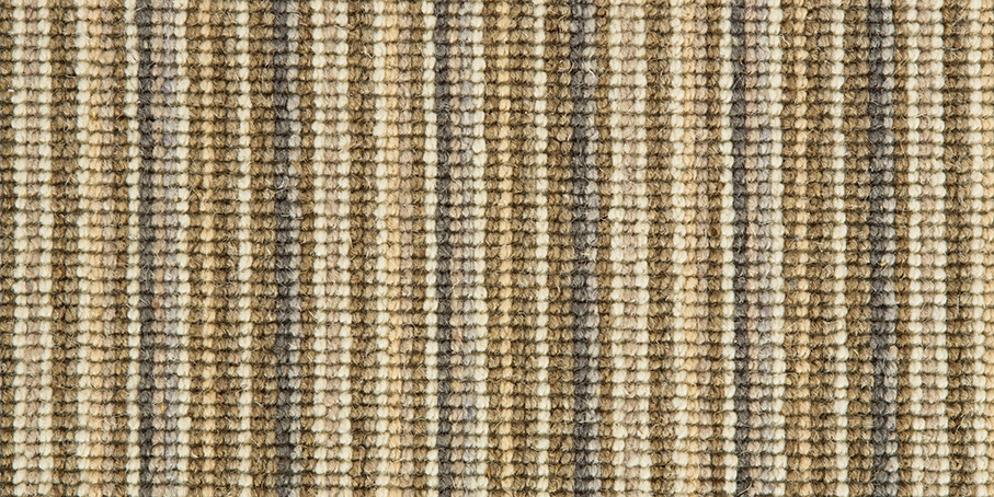 Mississippi Wool Loop Stripes Carpet - Sand Willow 119