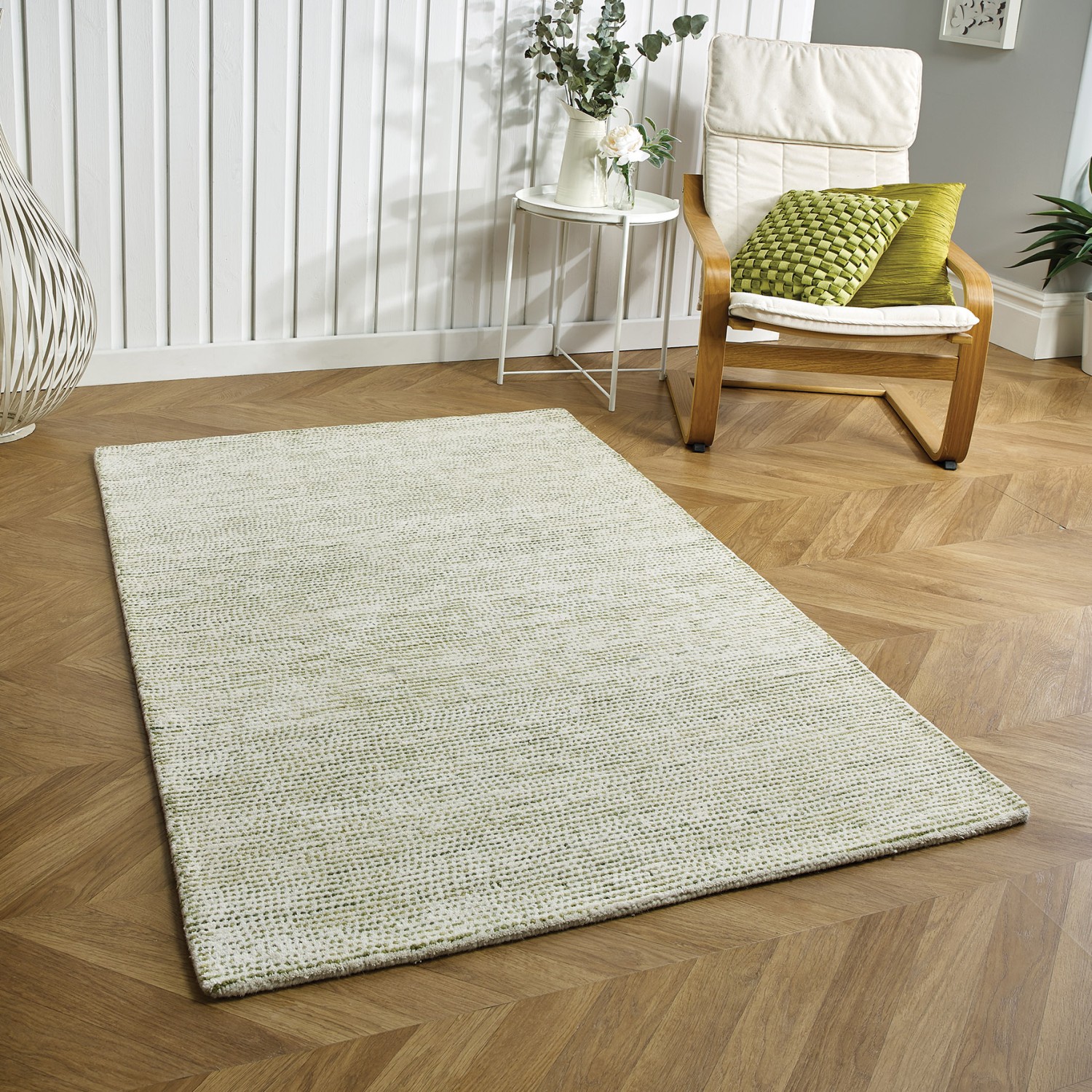 Milano Plain Rug - Green