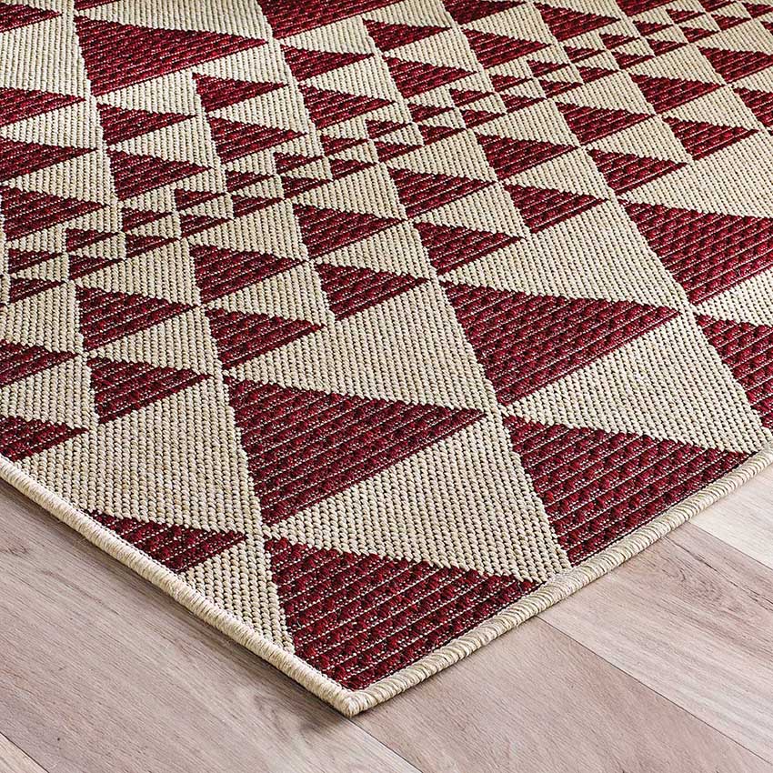 Moda Anti Slip Flatweave Rug - Prism Red