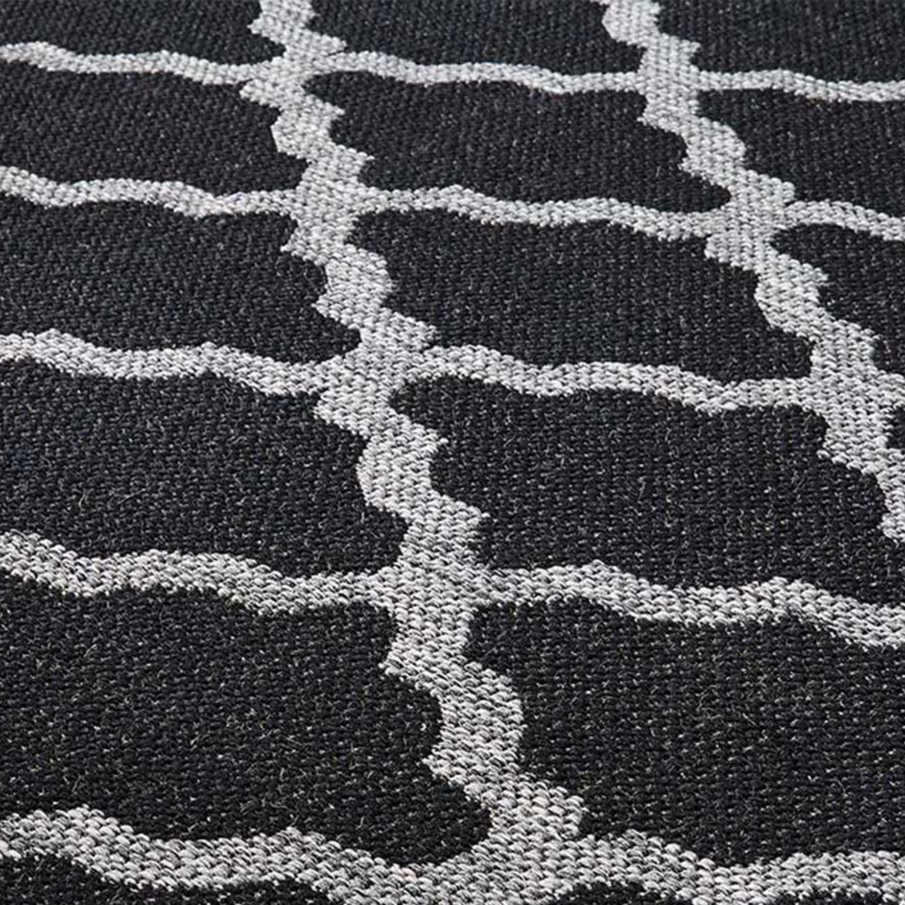 Moda Anti Slip Flatweave Rug - Trellis Black Moda Anti Slip Flatweave Rug - Trellis Black