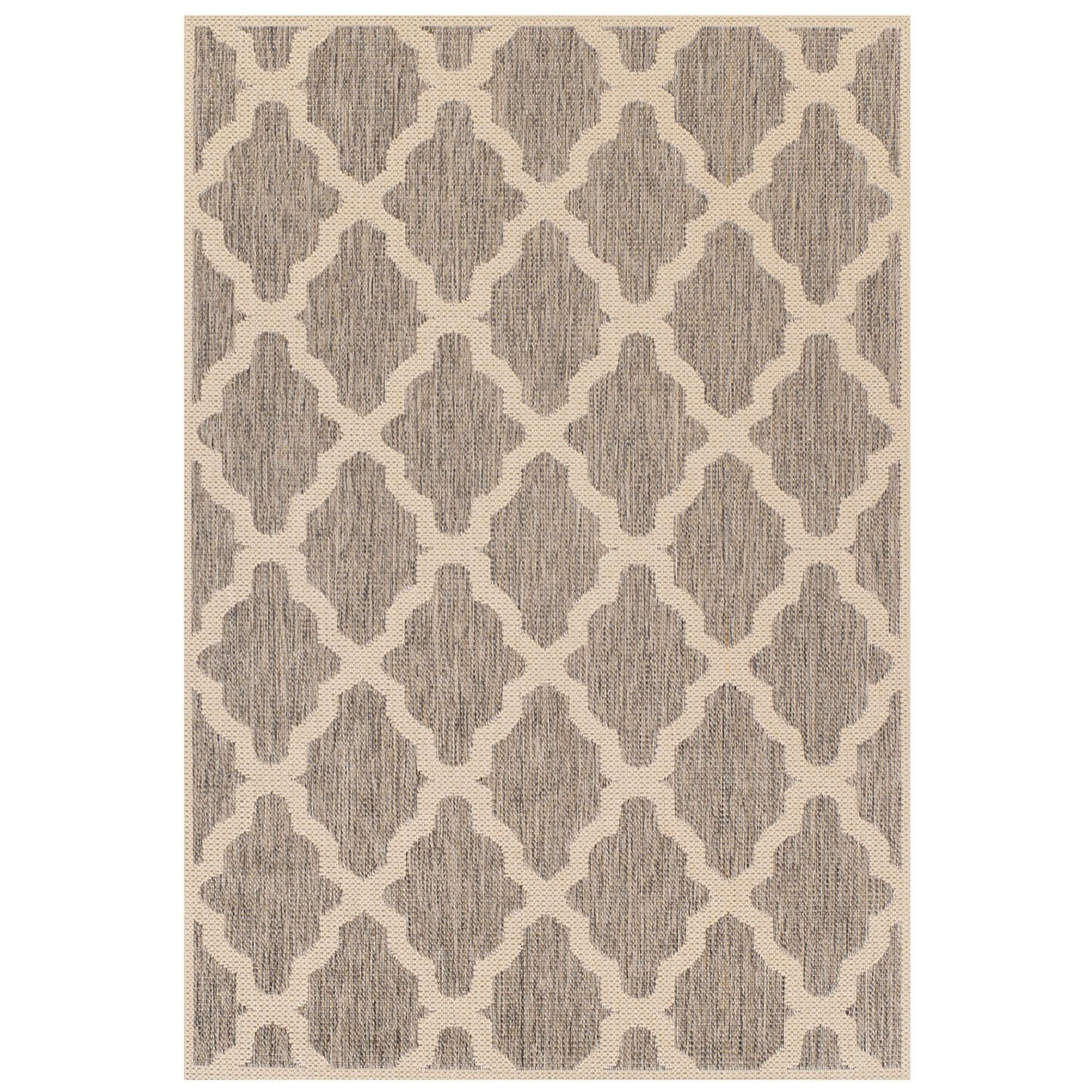 Moda Anti Slip Flatweave Rug - Trellis Grey