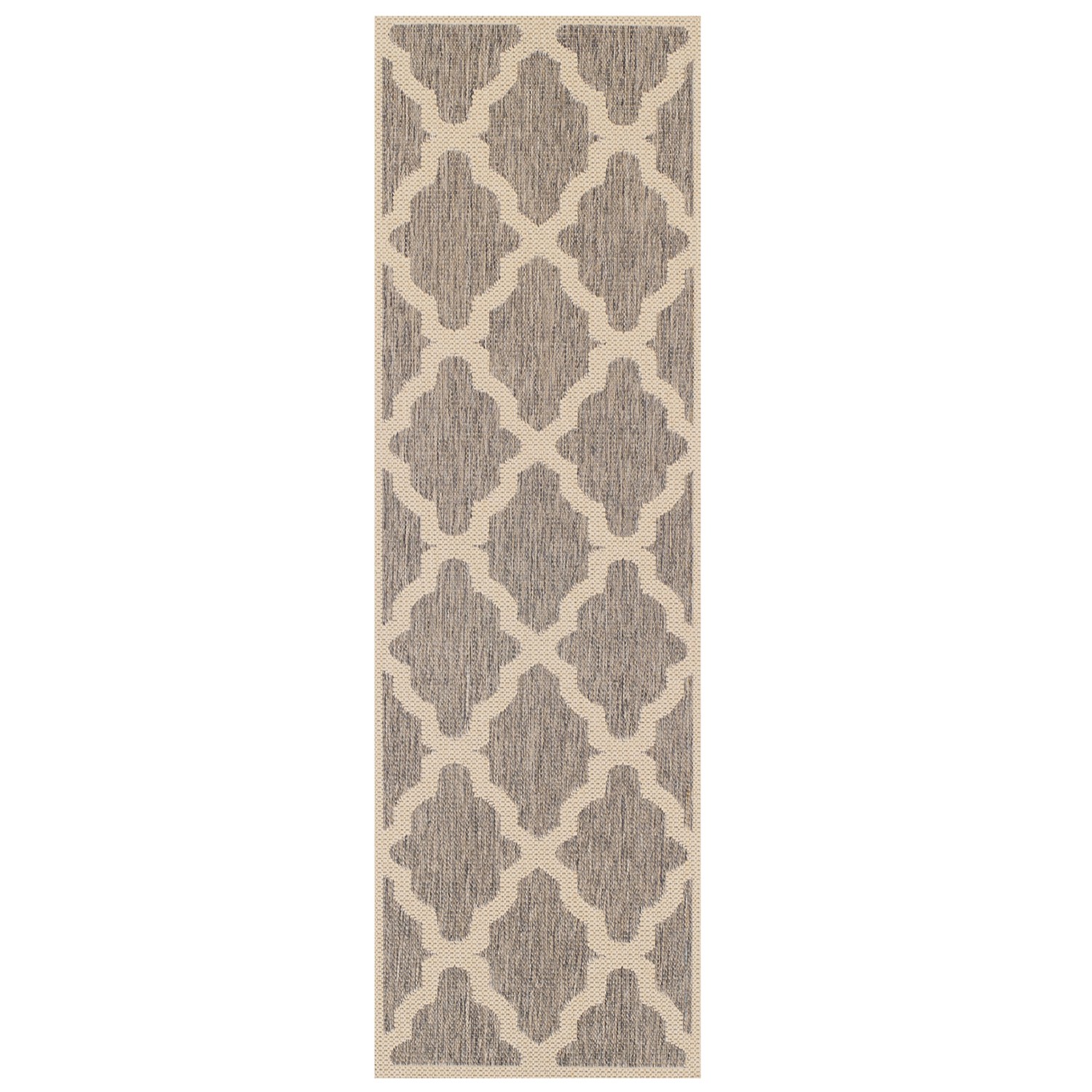 Moda Anti Slip Flatweave Rug - Trellis Grey