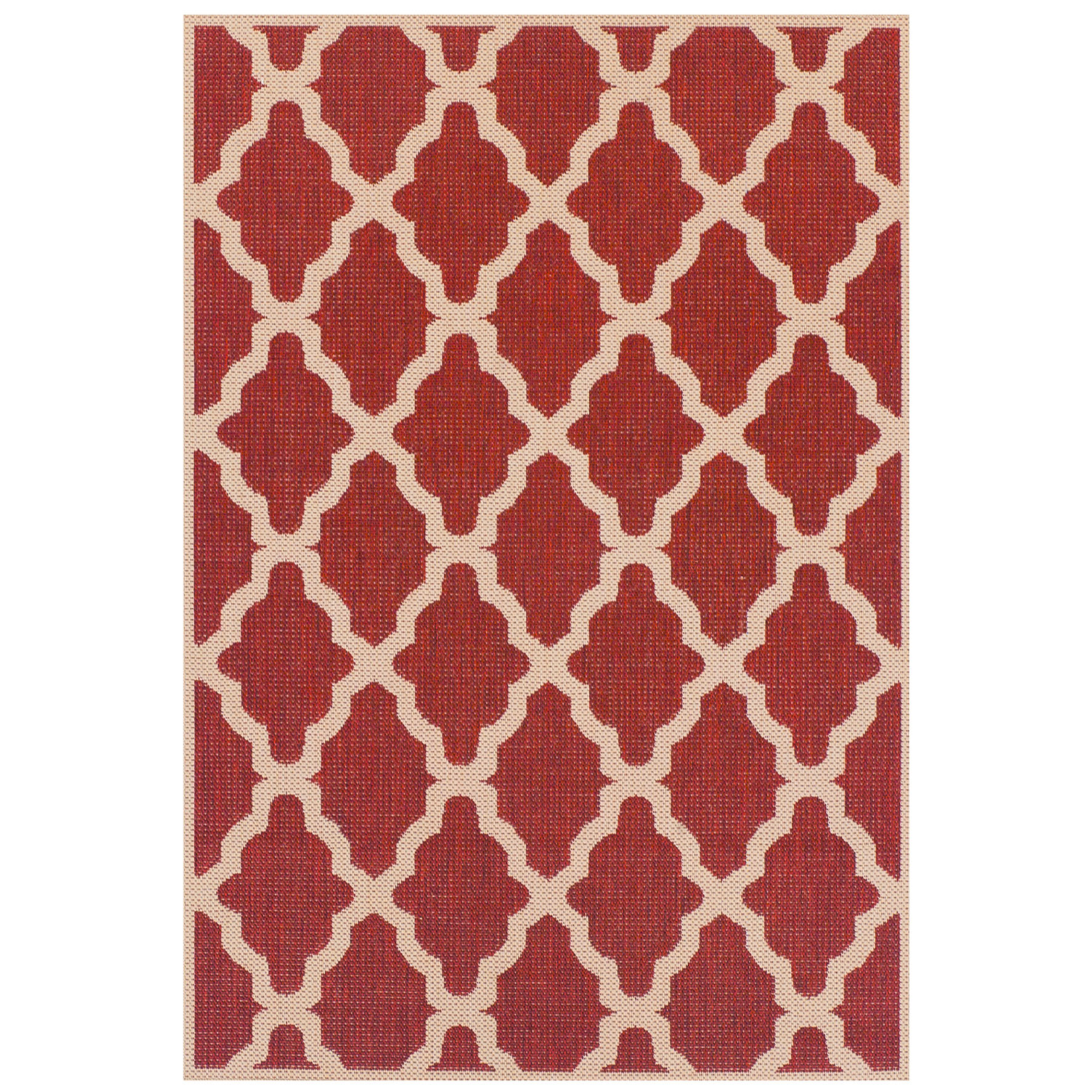 Moda Anti Slip Flatweave Rug - Trellis Red