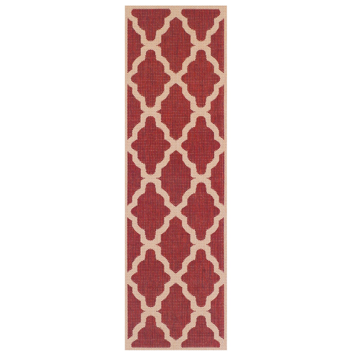 Moda Anti Slip Flatweave Rug - Trellis Red Moda Anti Slip Flatweave Rug - Trellis Red