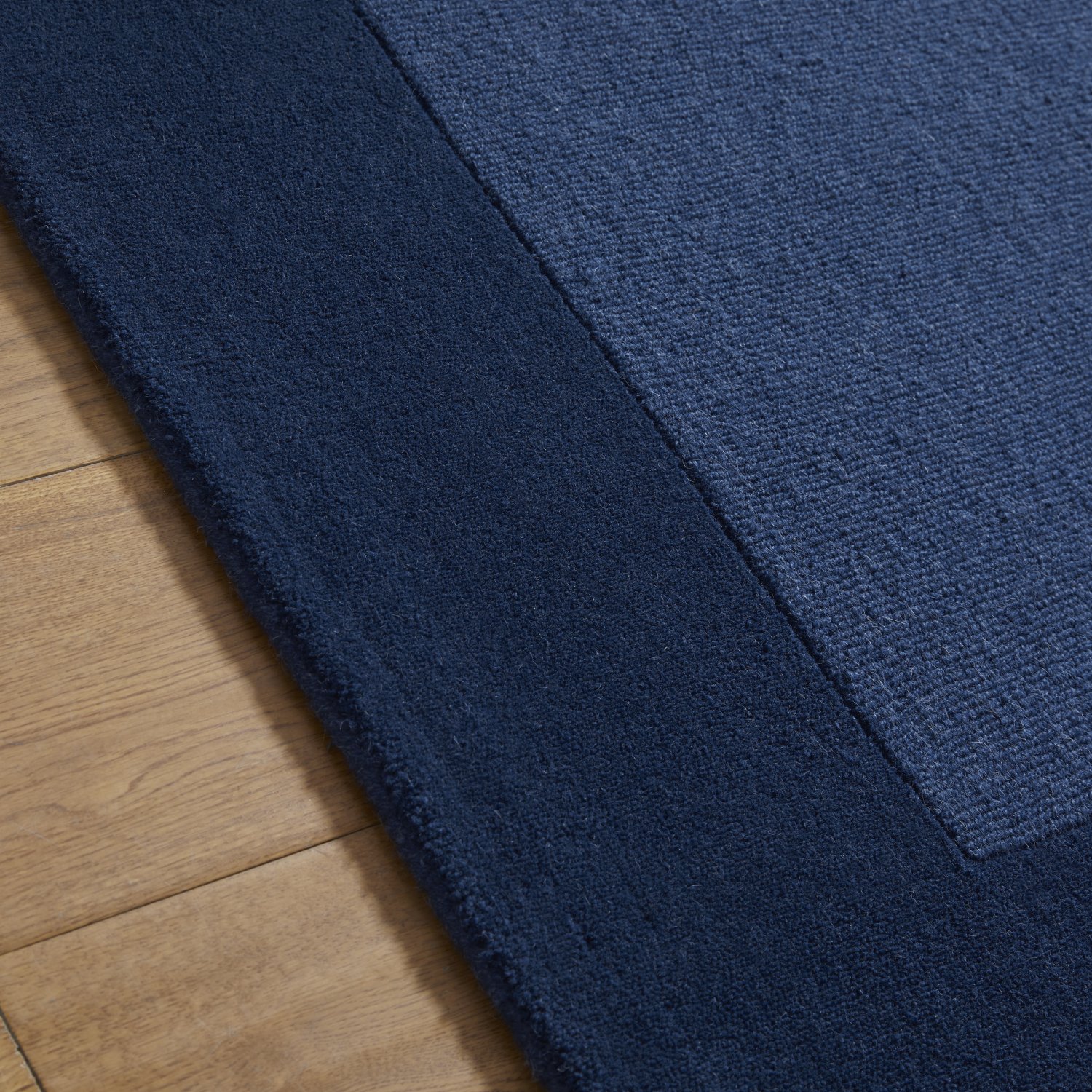 Colours Bordered Wool Rug - Blue