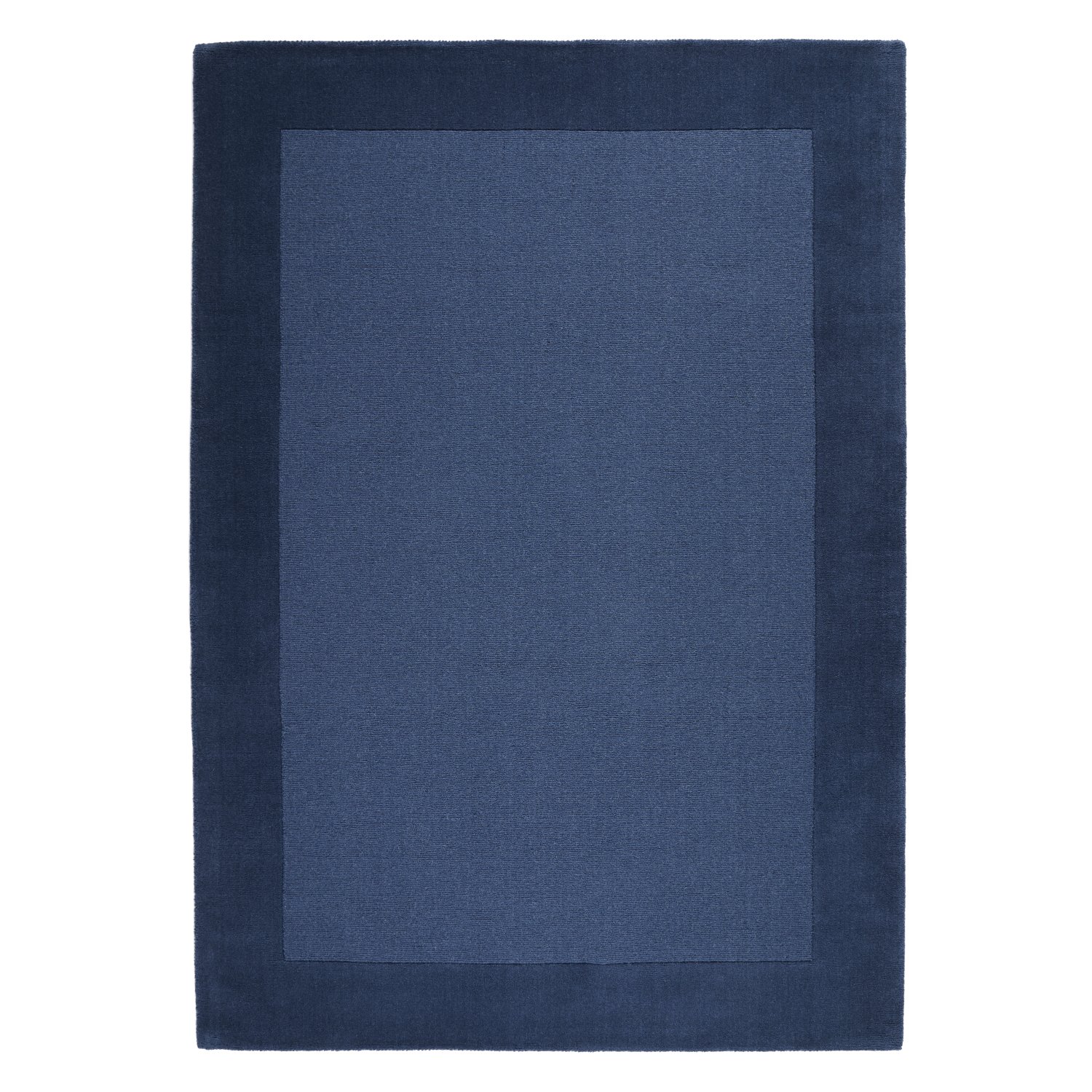 Colours Bordered Wool Rug - Blue