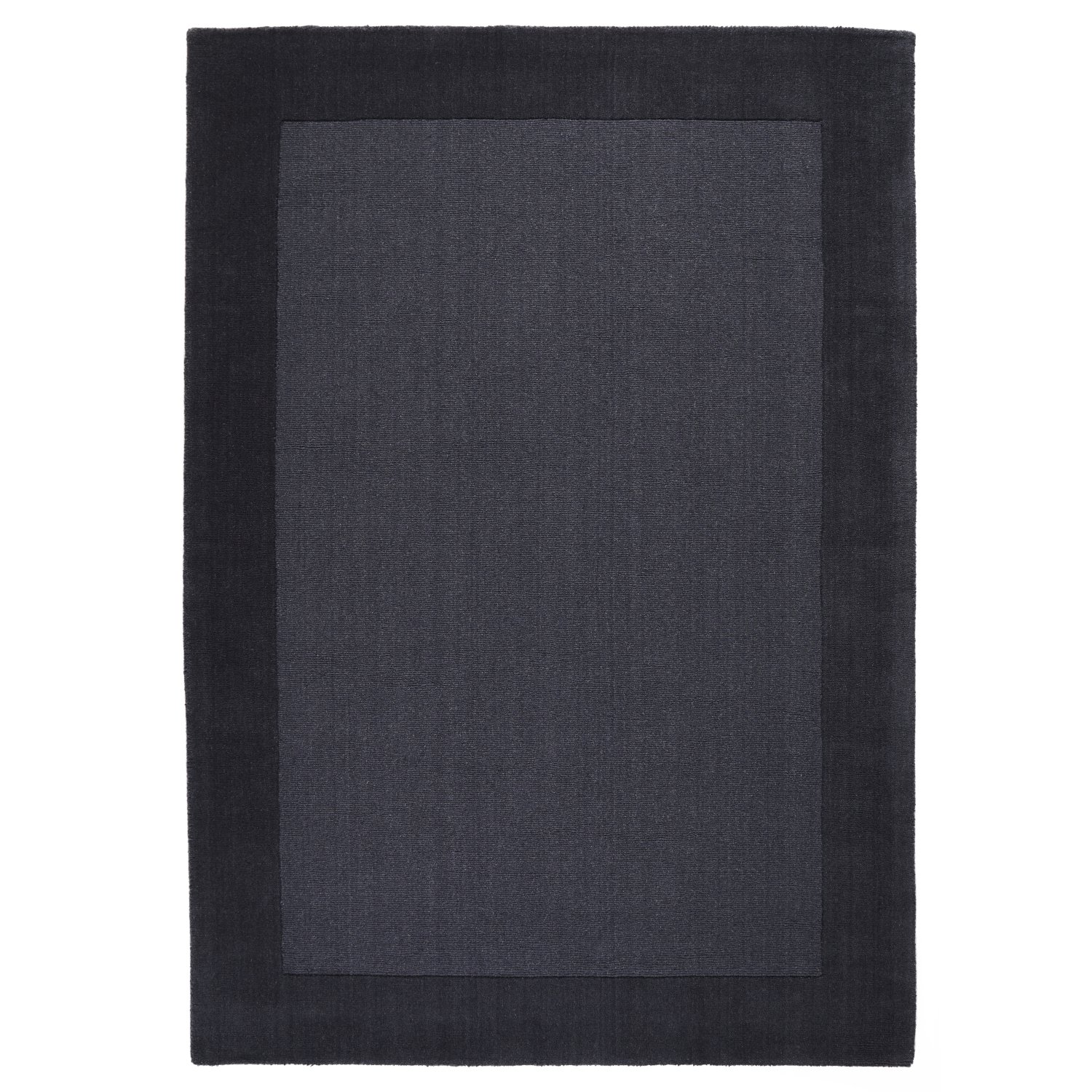 Colours Bordered Wool Rug - Charcoal