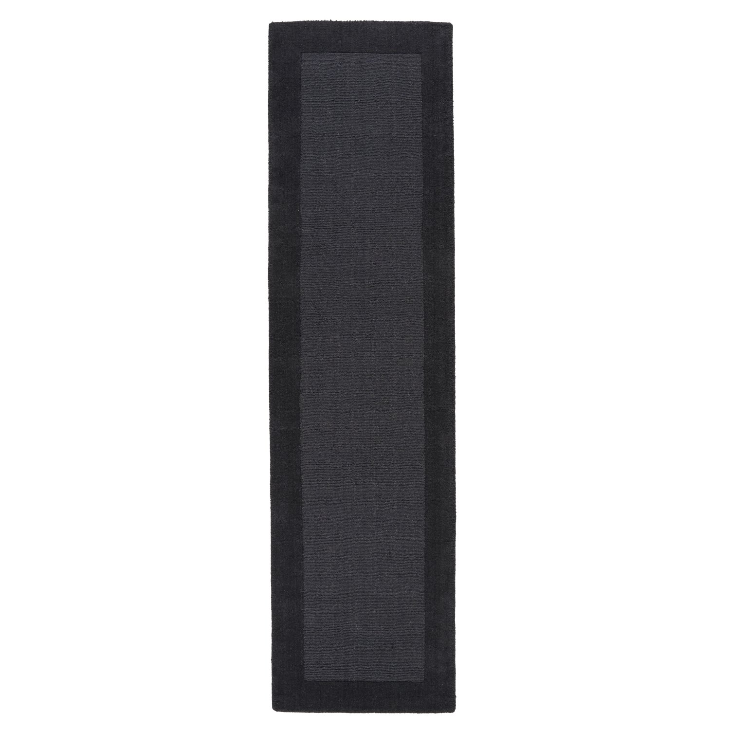 Colours Bordered Wool Rug - Charcoal