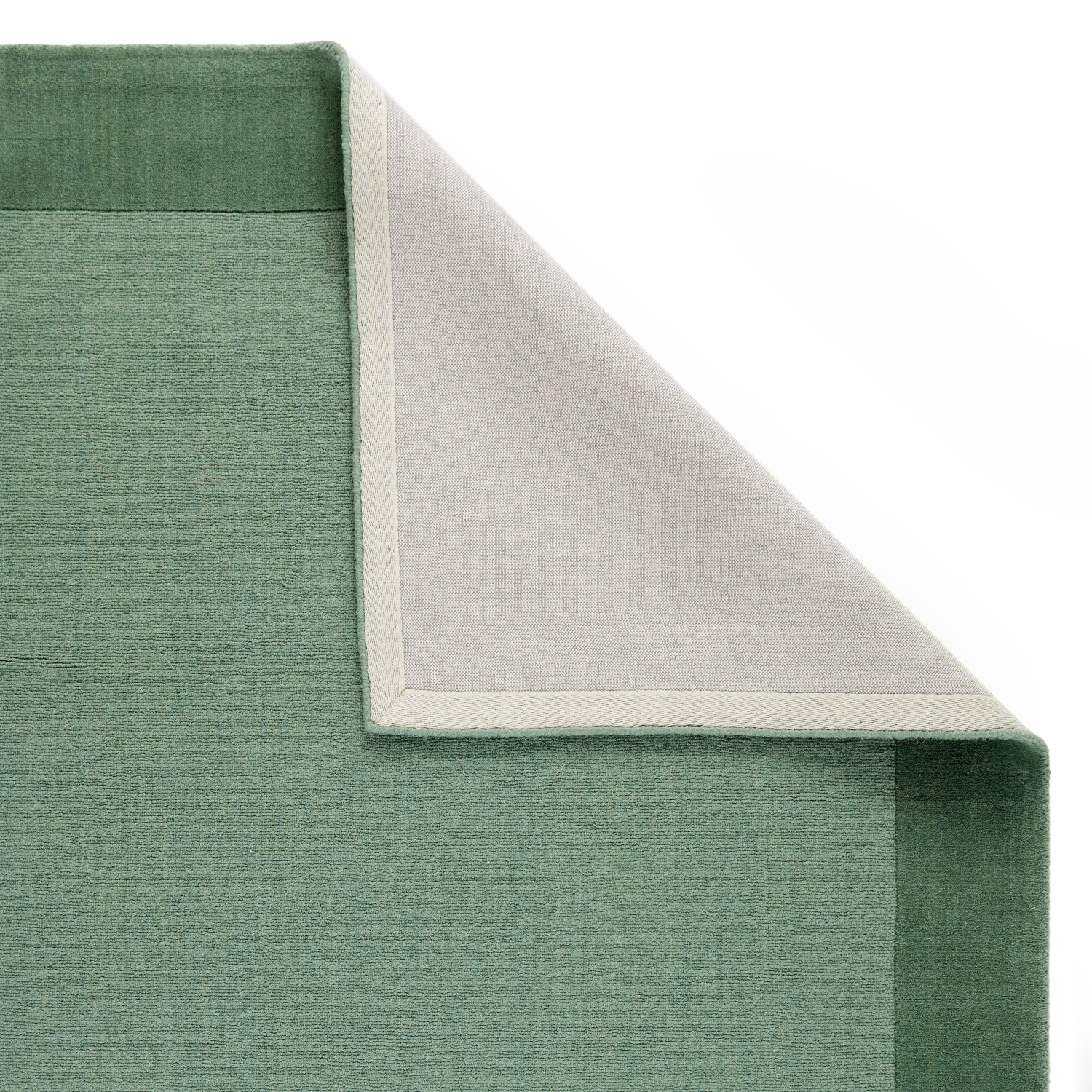 Colours Bordered Wool Rug - Green