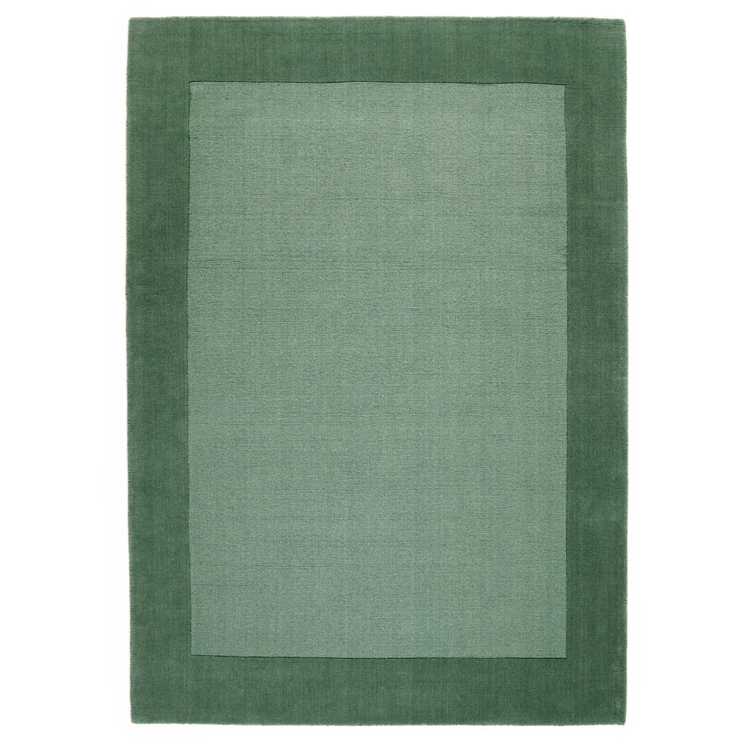 Colours Bordered Wool Rug - Green