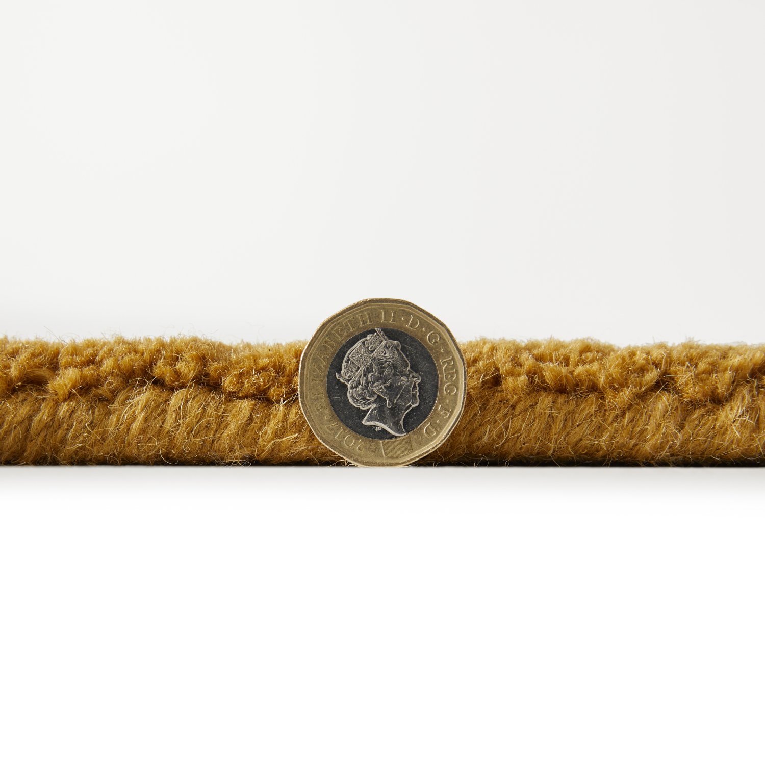 Colours Bordered Wool Rug - Mustard