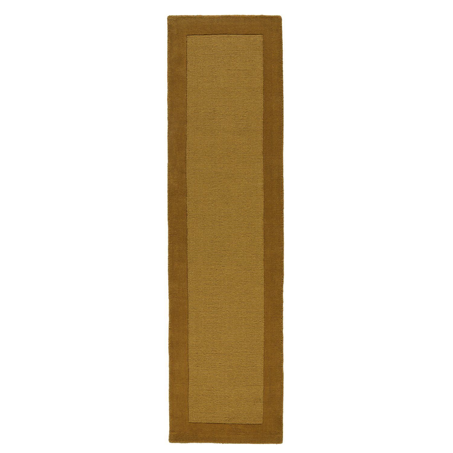 Colours Bordered Wool Runner - Mustard