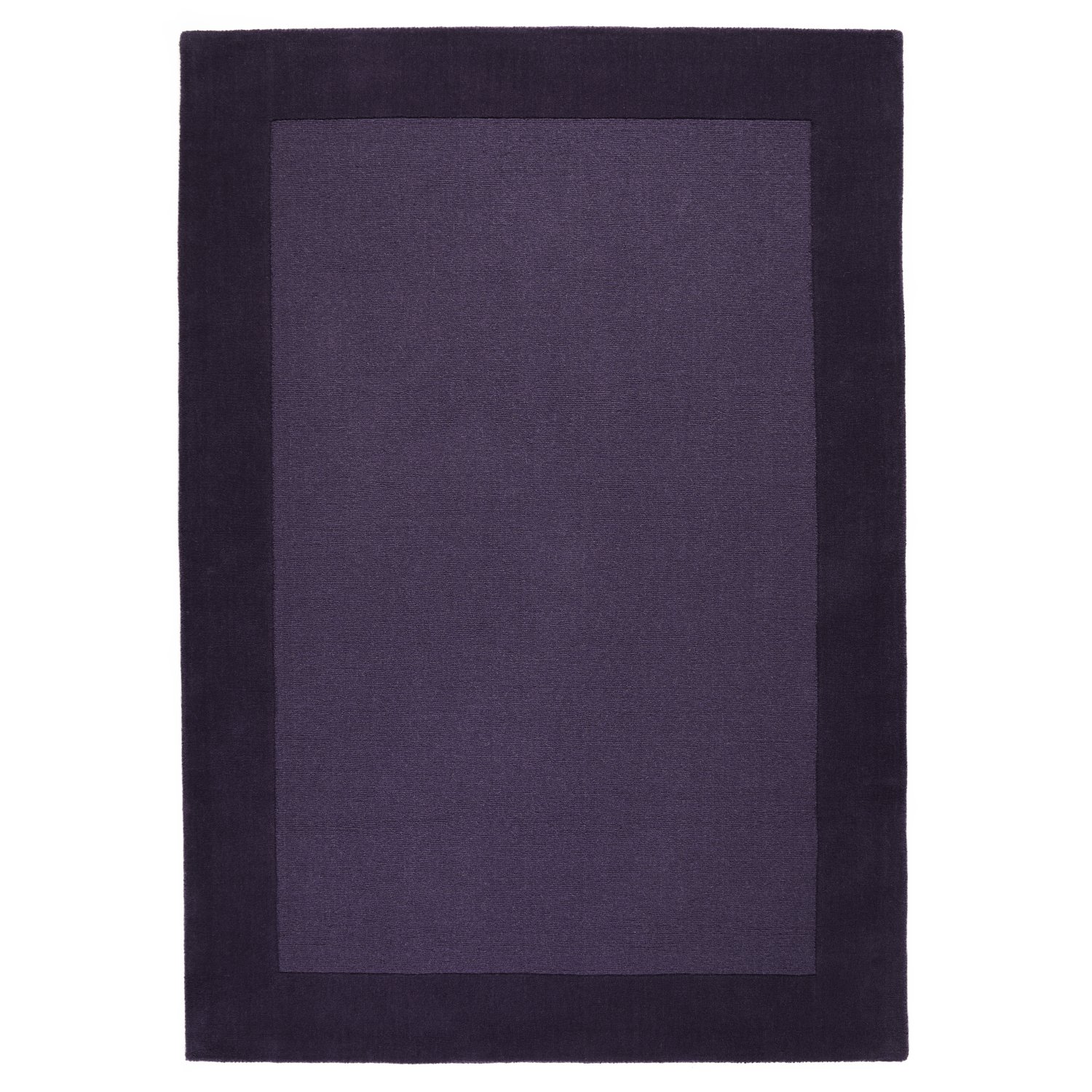 Colours Bordered Wool Rug - Purple