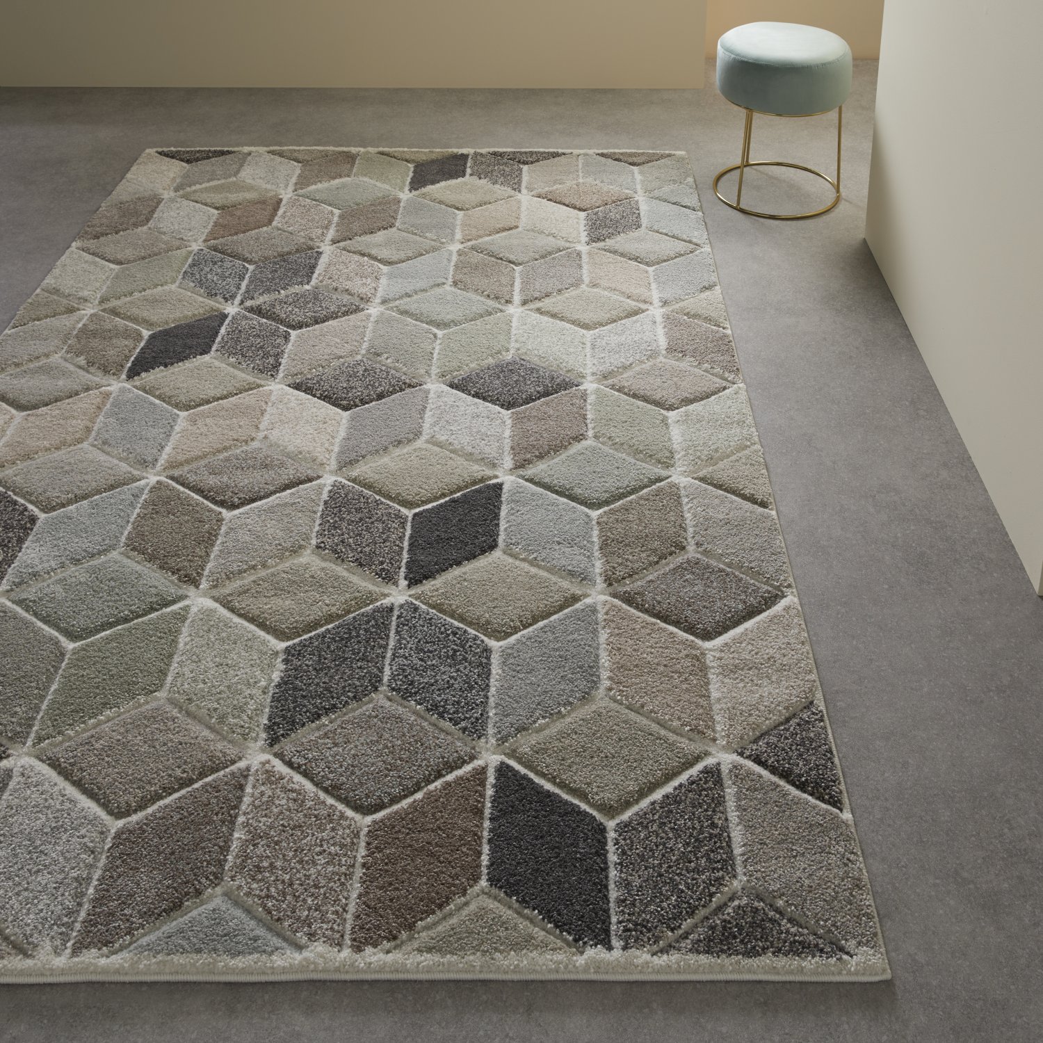 Gio Geometric Rug - 22001J Grey