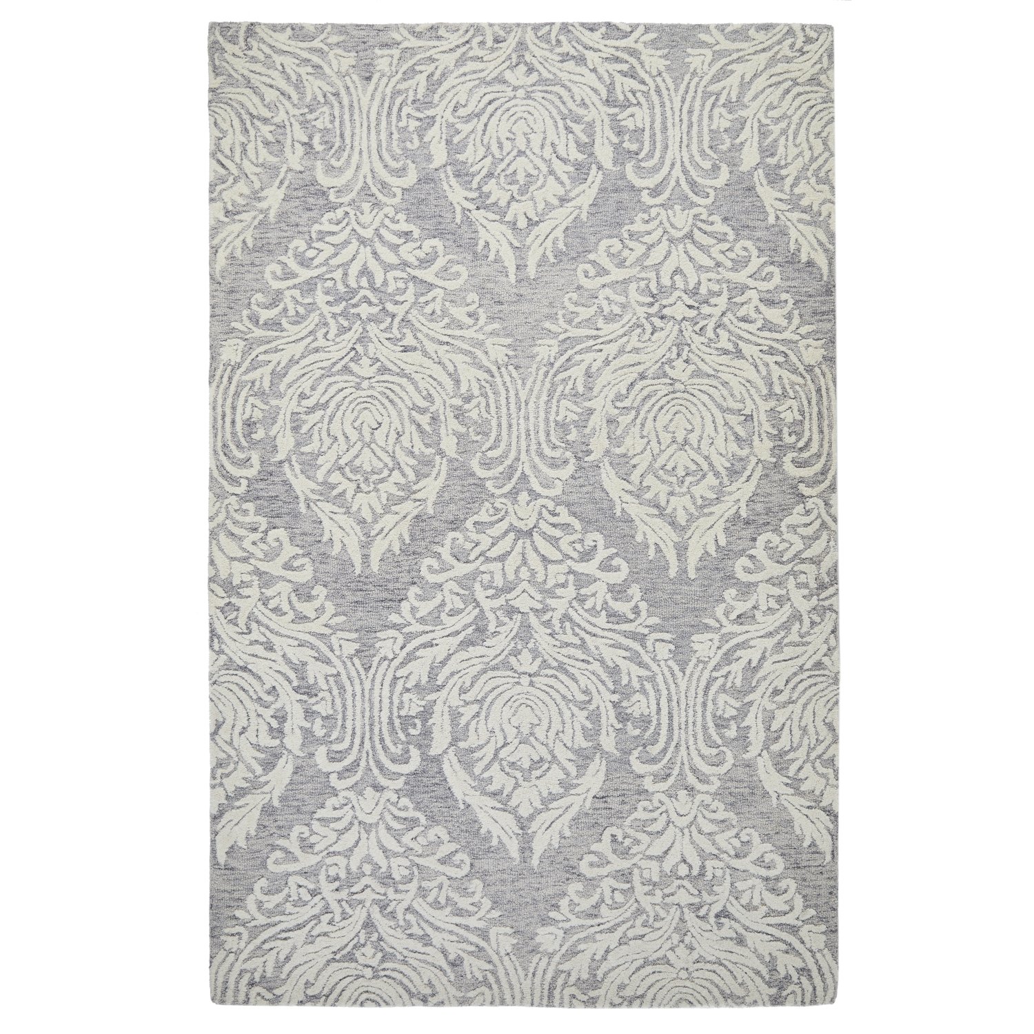 Hampton Modern Wool Rug - Damask