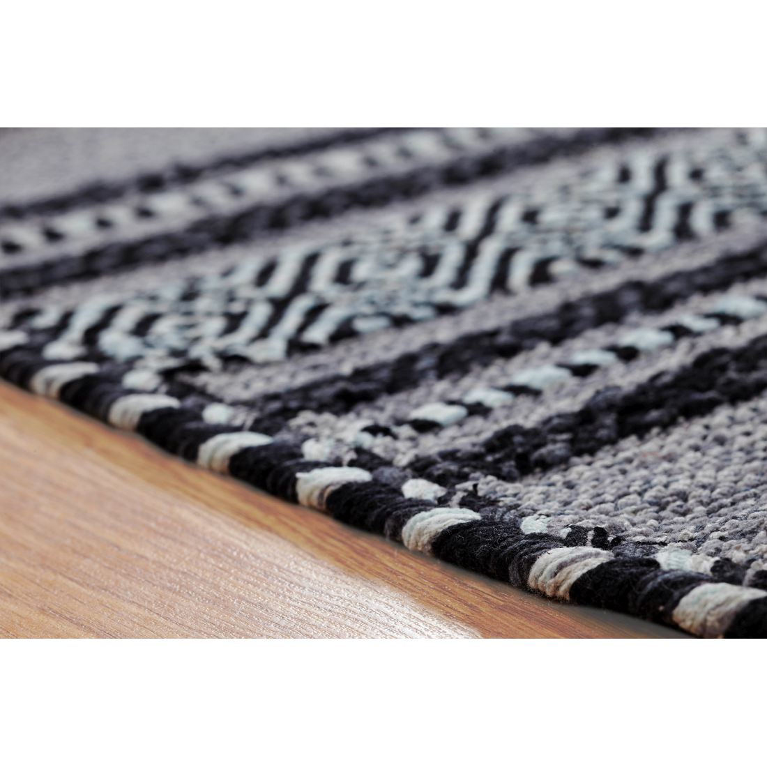 Kelim Ethnic Runner - Charcoal Kelim Ethnic Runner - Charcoal