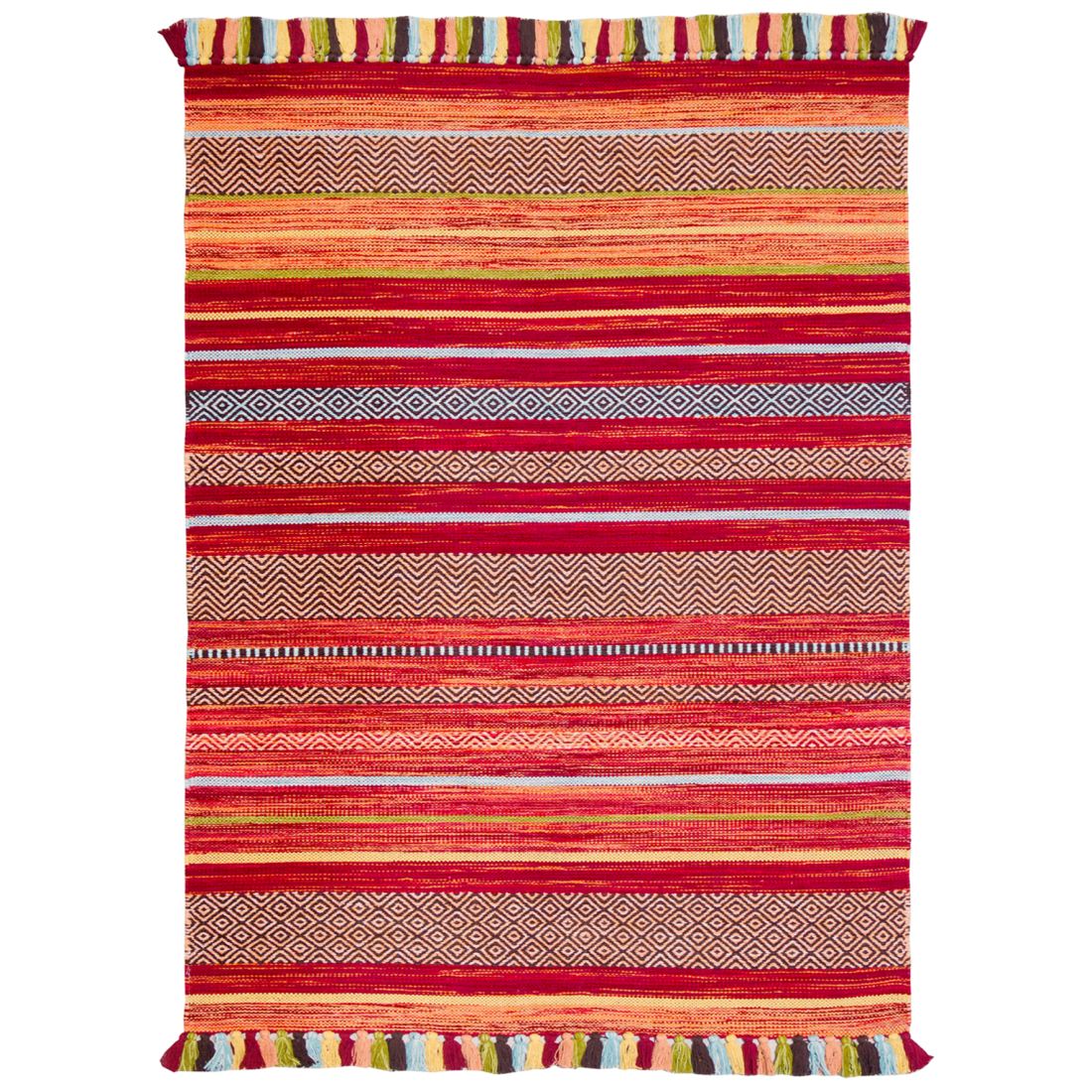 Kelim Ethnic Rug - Red Stripe
