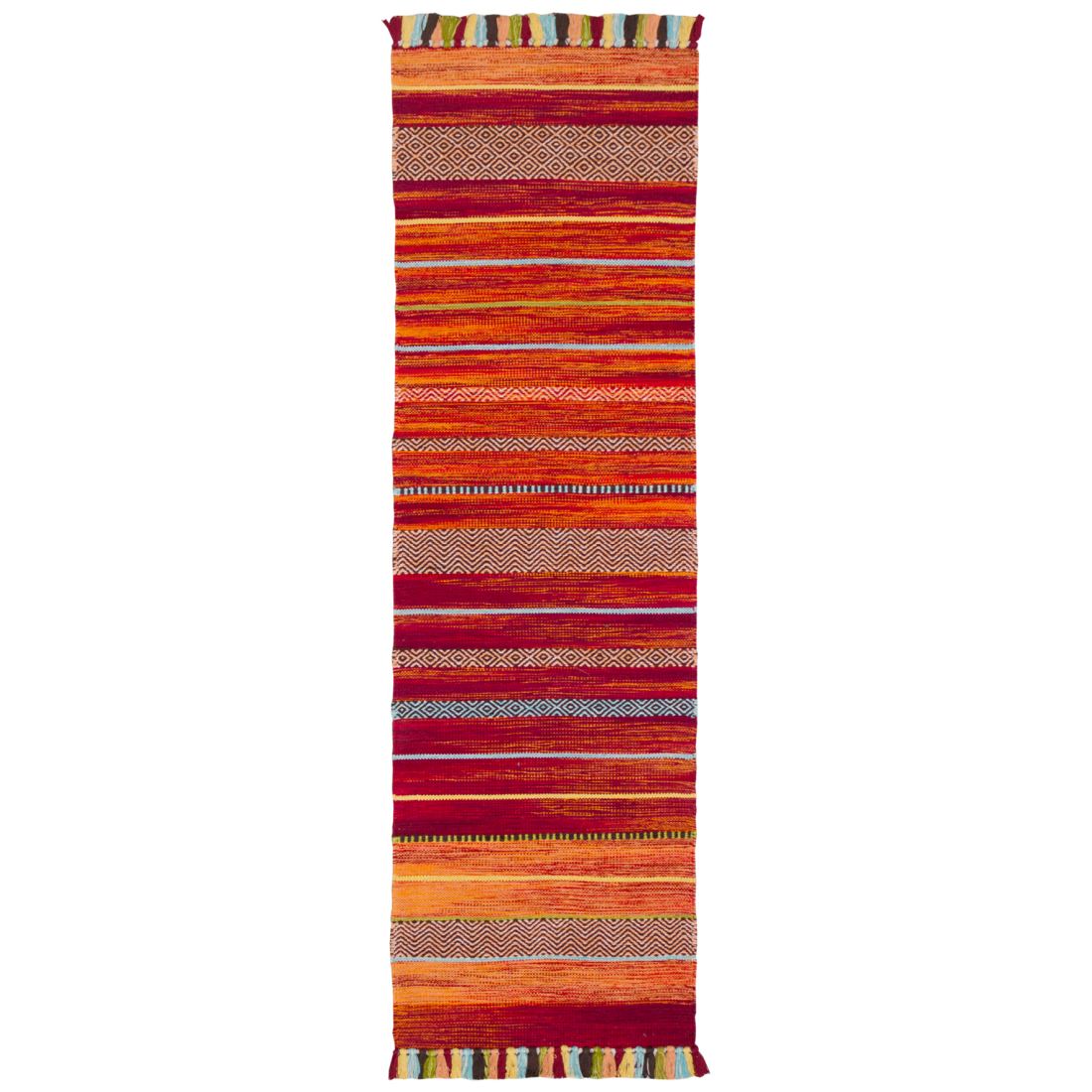 Kelim Ethnic Rug - Red Stripe