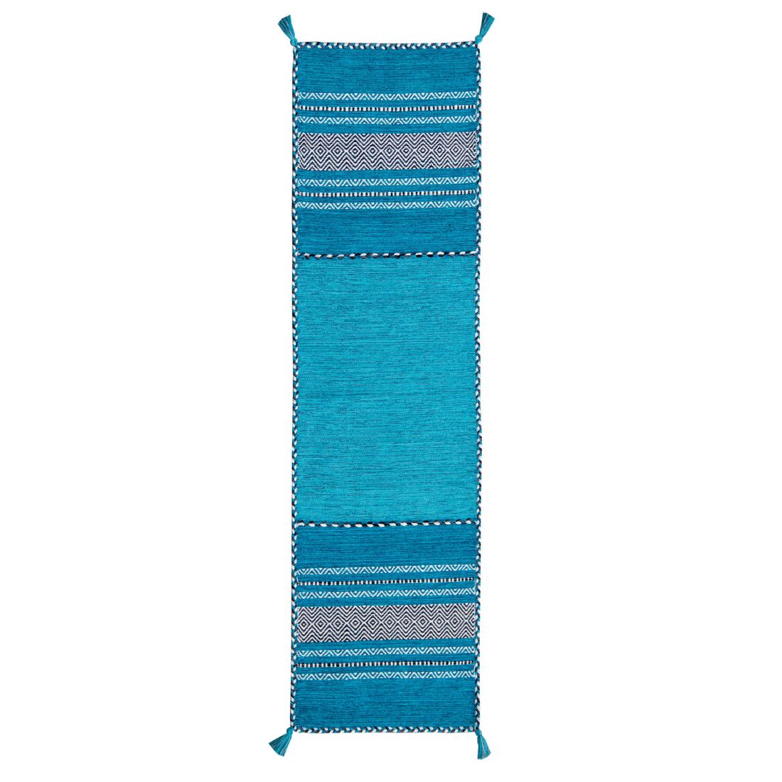 Kelim Ethnic Rug - Teal Kelim Ethnic Rug - Teal