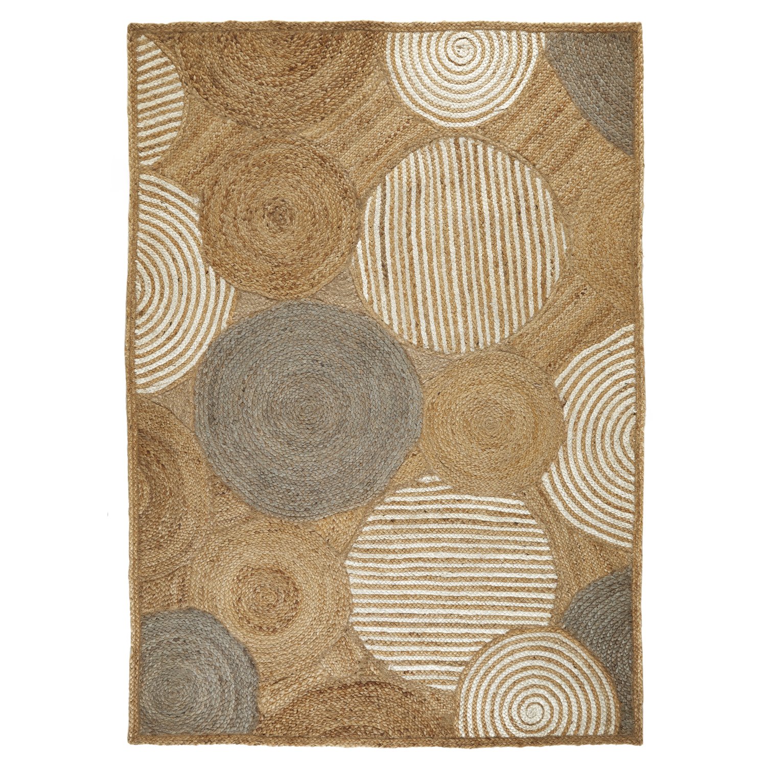 Naturals Jute Flatweave Rug - Circles