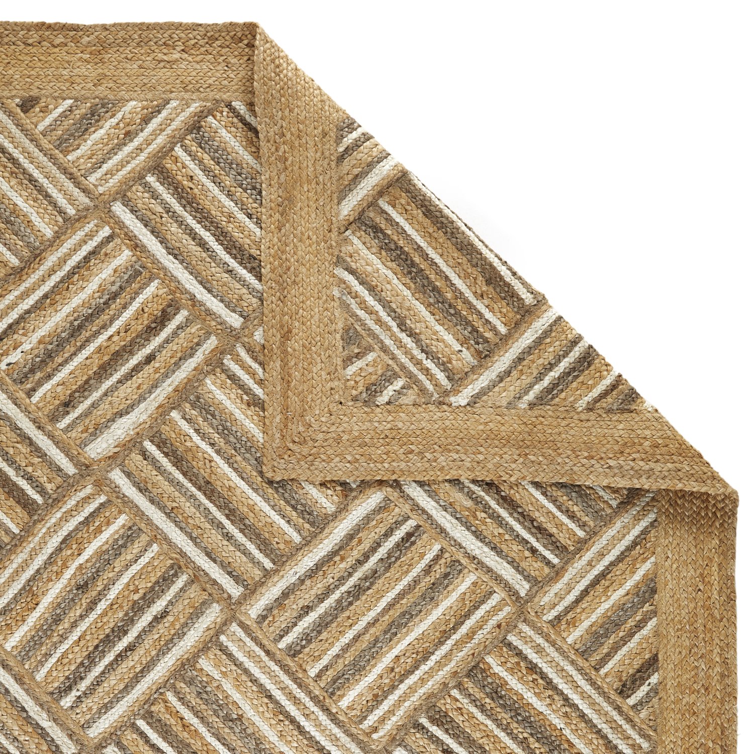 Naturals Jute Flatweave Rug - Squares Naturals Jute Flatweave Rug - Squares